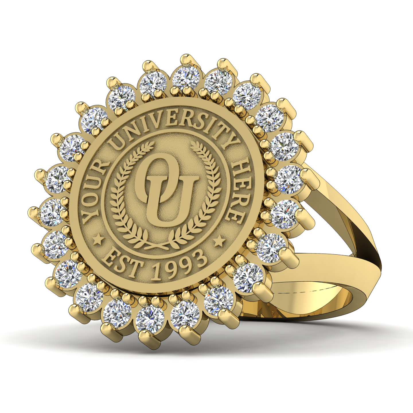 Serku | V-Frame Band Custom College Ring