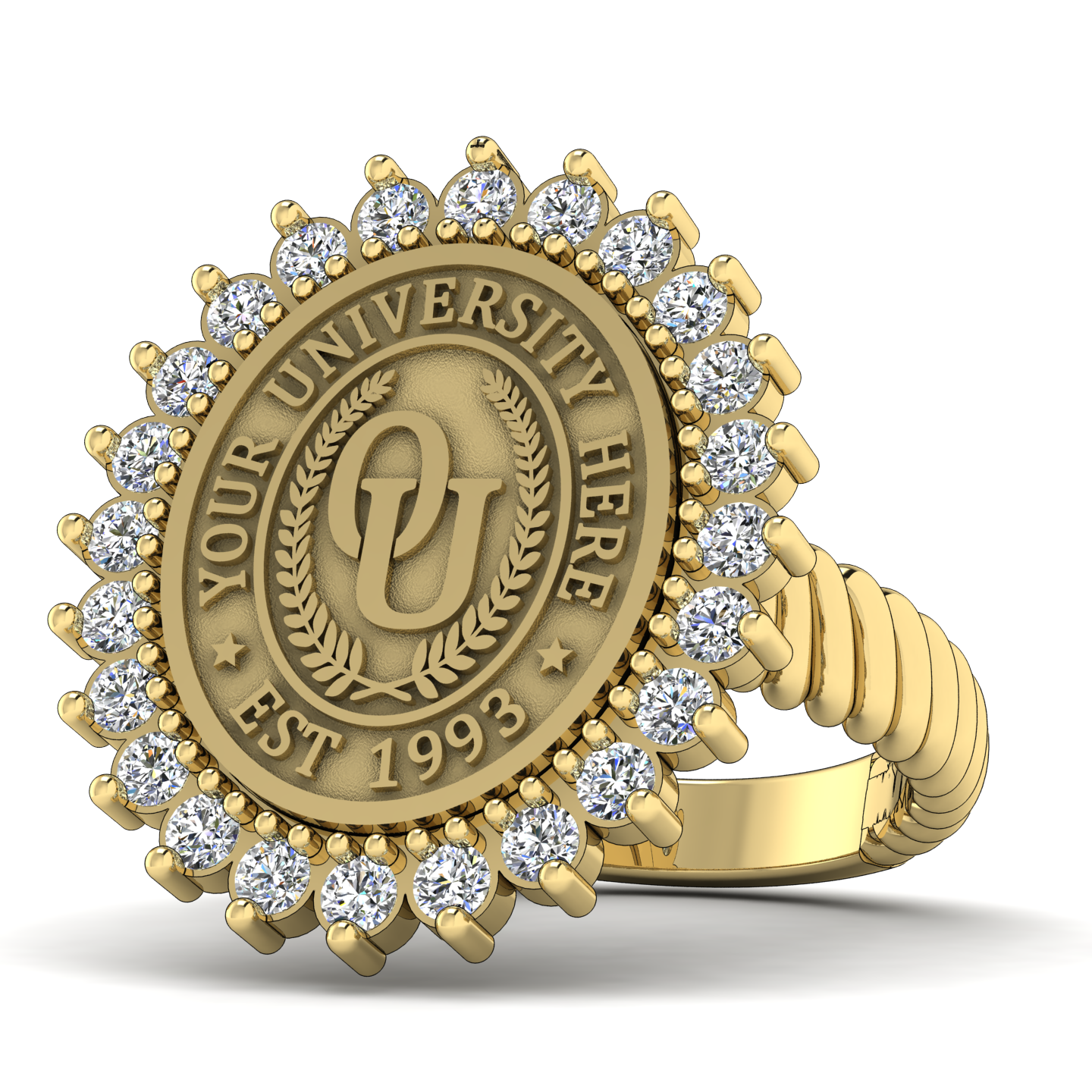 Serku Oval | Rope Core Band Custom College Ring