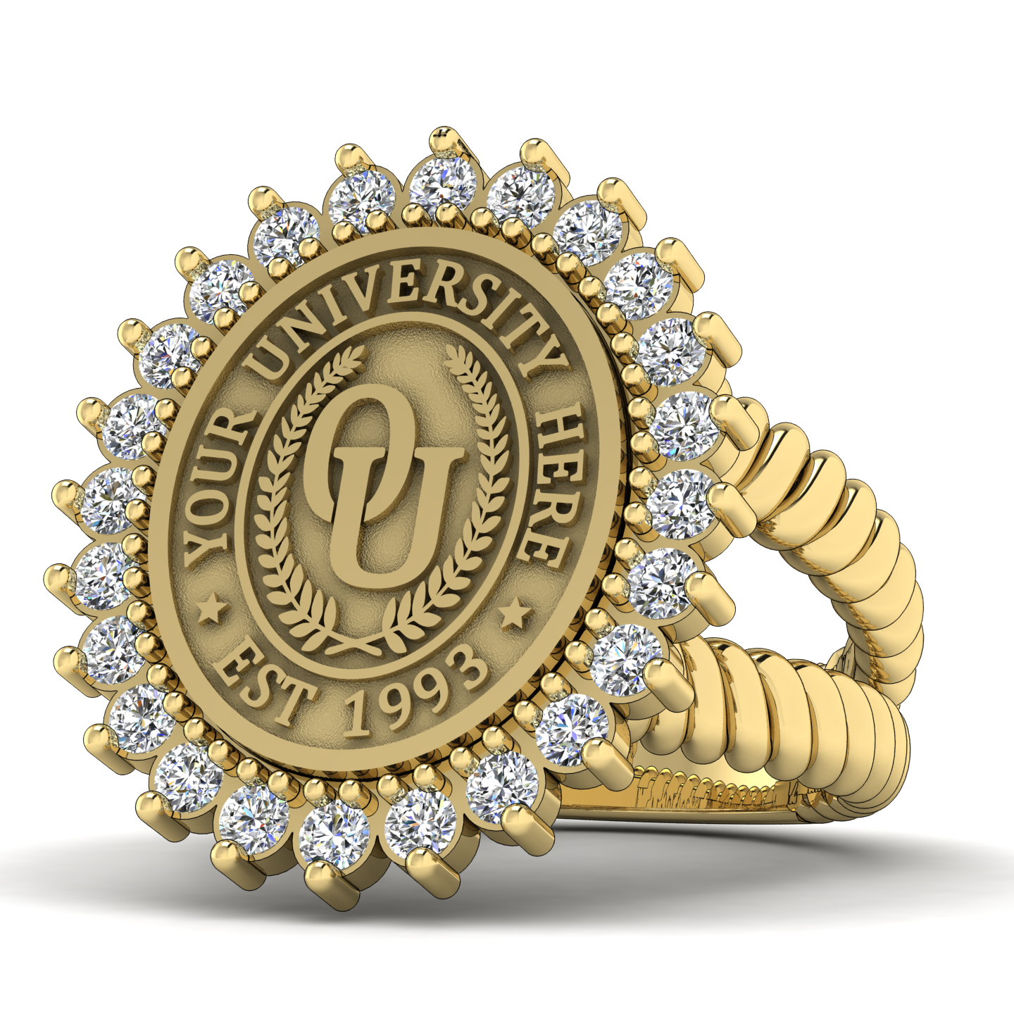 Serku Oval | V-Rope Band Custom College Ring