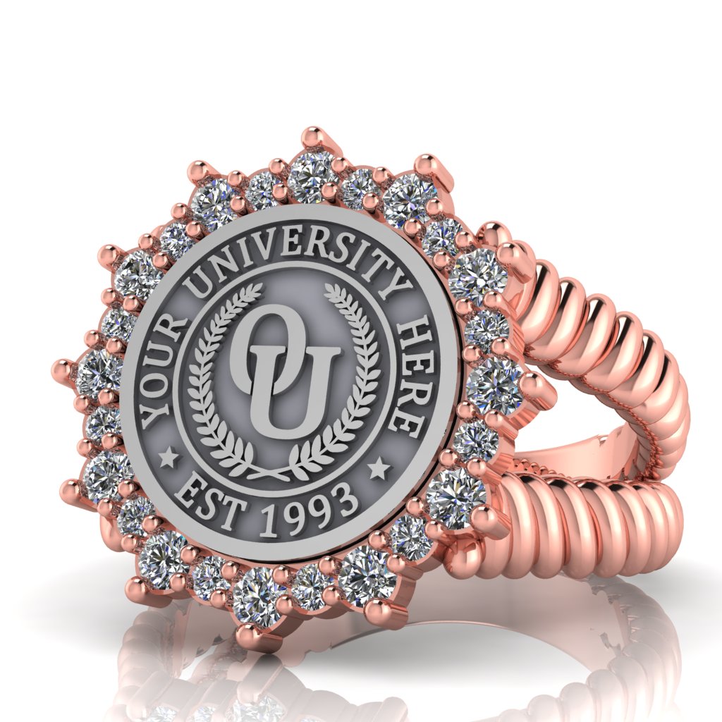 Attraente | V-Rope Band Custom Collage Ring