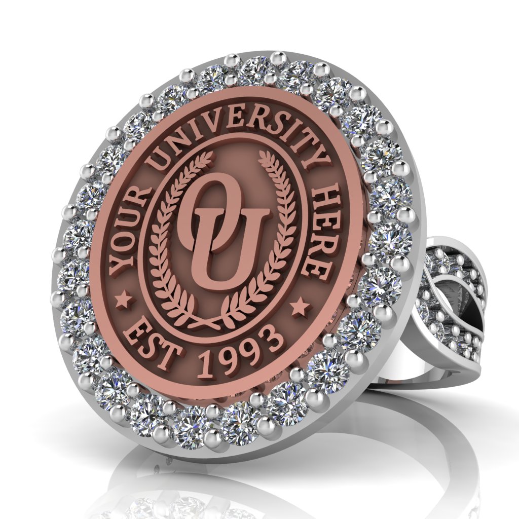 Circum Oval | Infinity Pave Band Custom Collage Ring