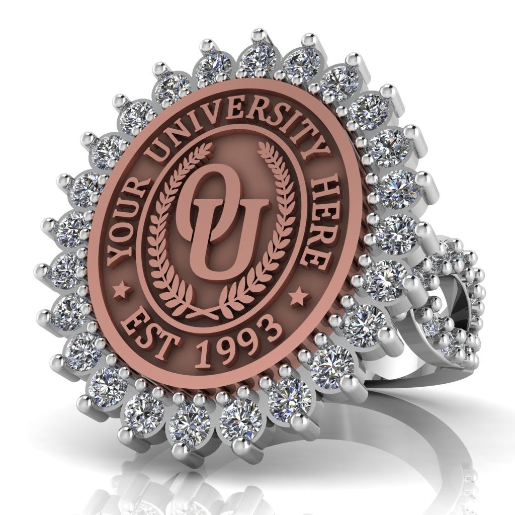 Serku Oval | Infinity Pave Band Custom Collage Ring