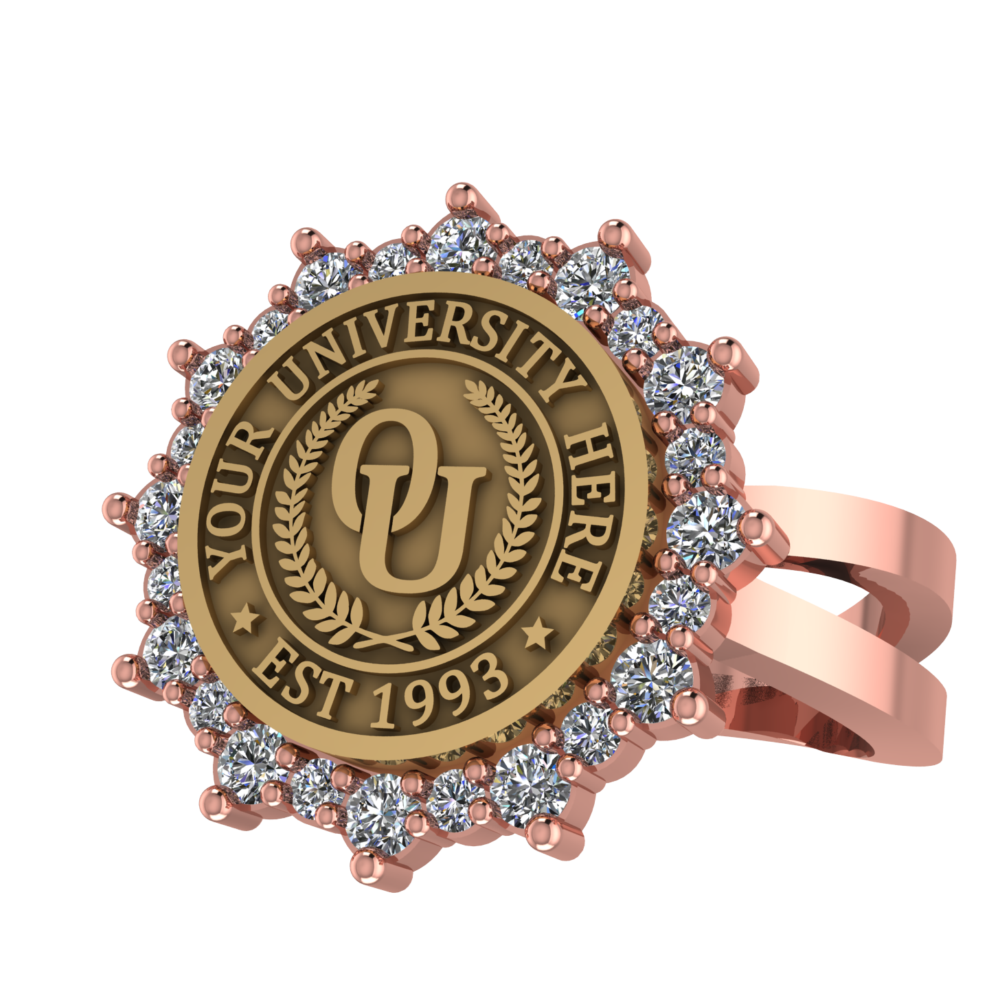 Attraente | Knife Edge Band Custom Collage Ring