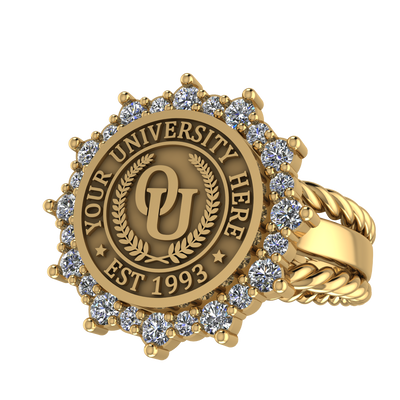 Attraente | Rope Edge Band Custom Collage Ring