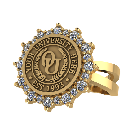 Attraente | Knife Edge Band Custom Collage Ring