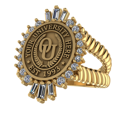 Seren Oval | V-Rope Band Custom Collage Ring