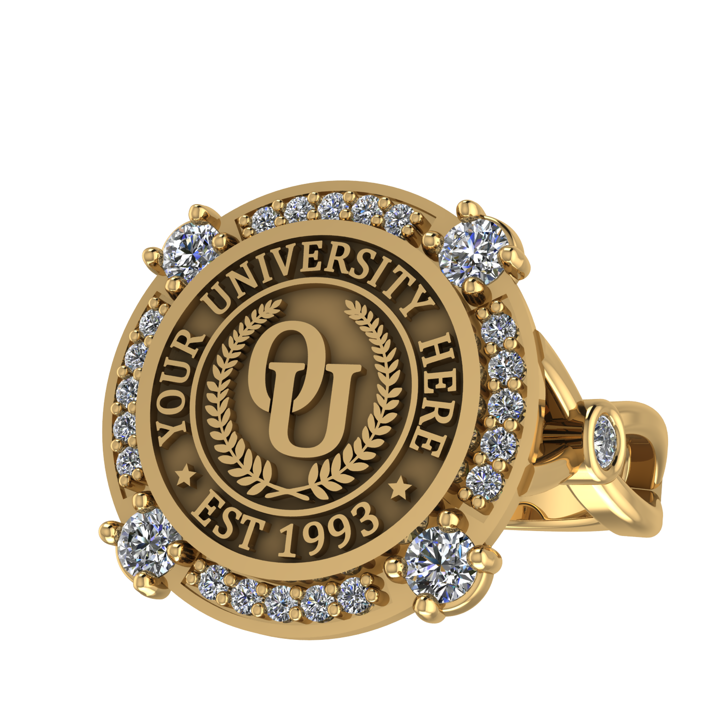 F-Sparkles | Infinity Bezel Band Custom Collage Ring