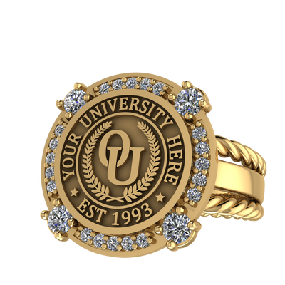 F-Sparkles | Rope Edge Band Custom Collage Ring