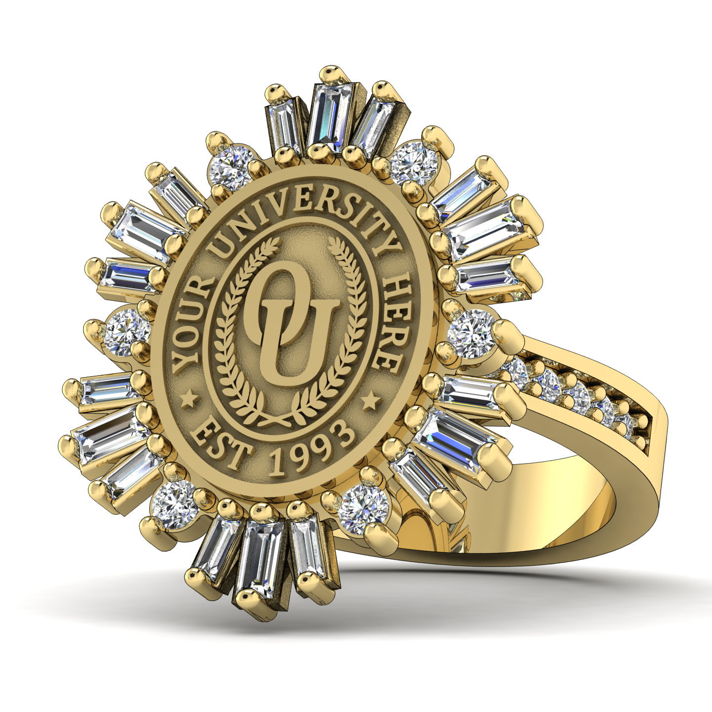 Tramontana Oval | Channel Core Band Custom College Ring