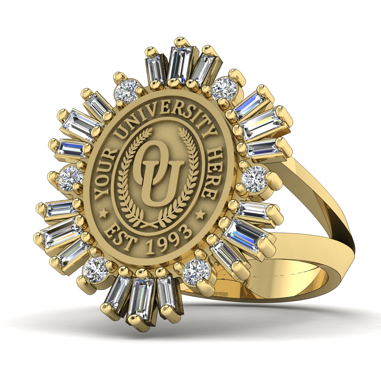 Tramontana Oval | V-Frame Band Custom College Ring