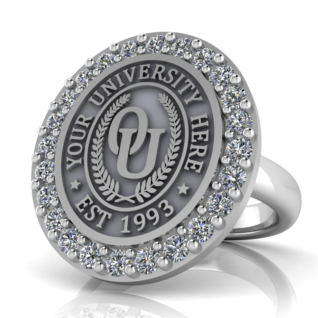 Circum Oval | Classic Dome Band Custom Collage Ring