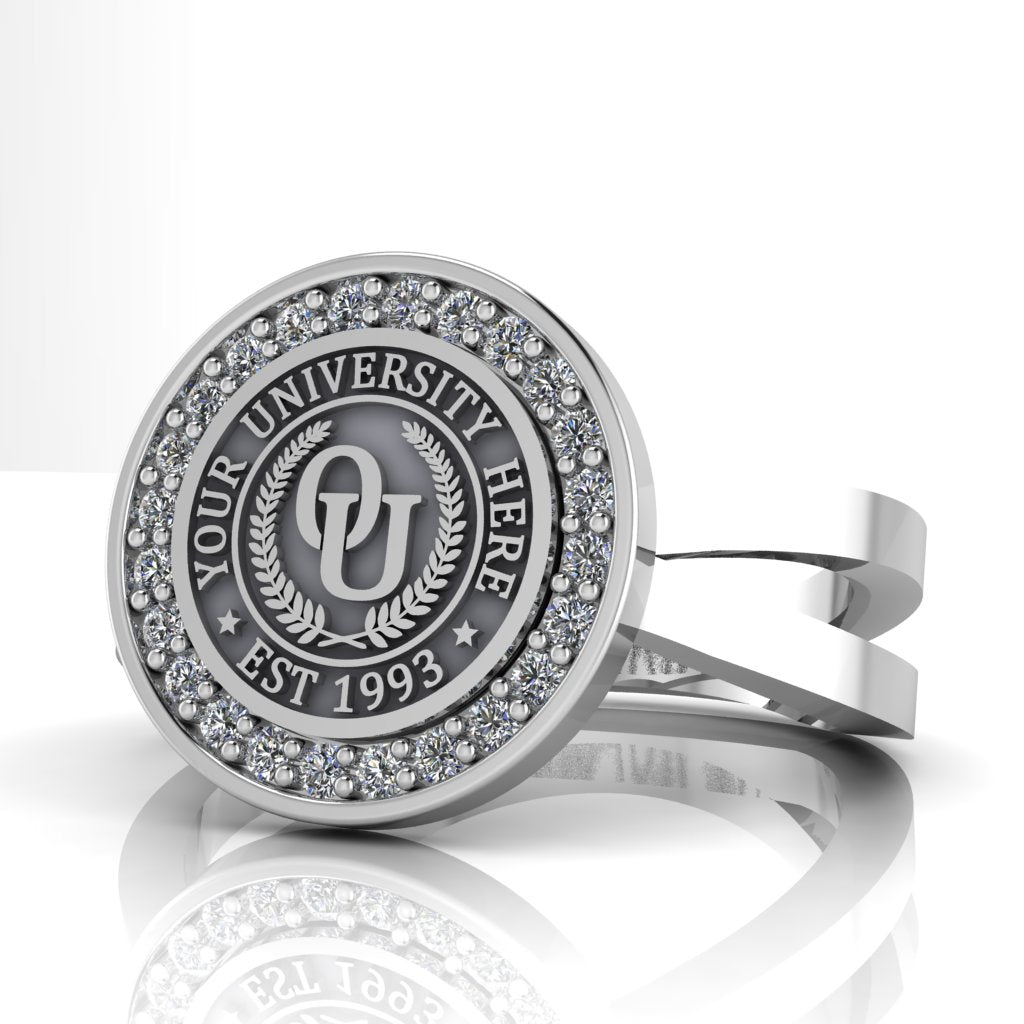 Agonisch | Knife Edge Band Custom Collage Ring