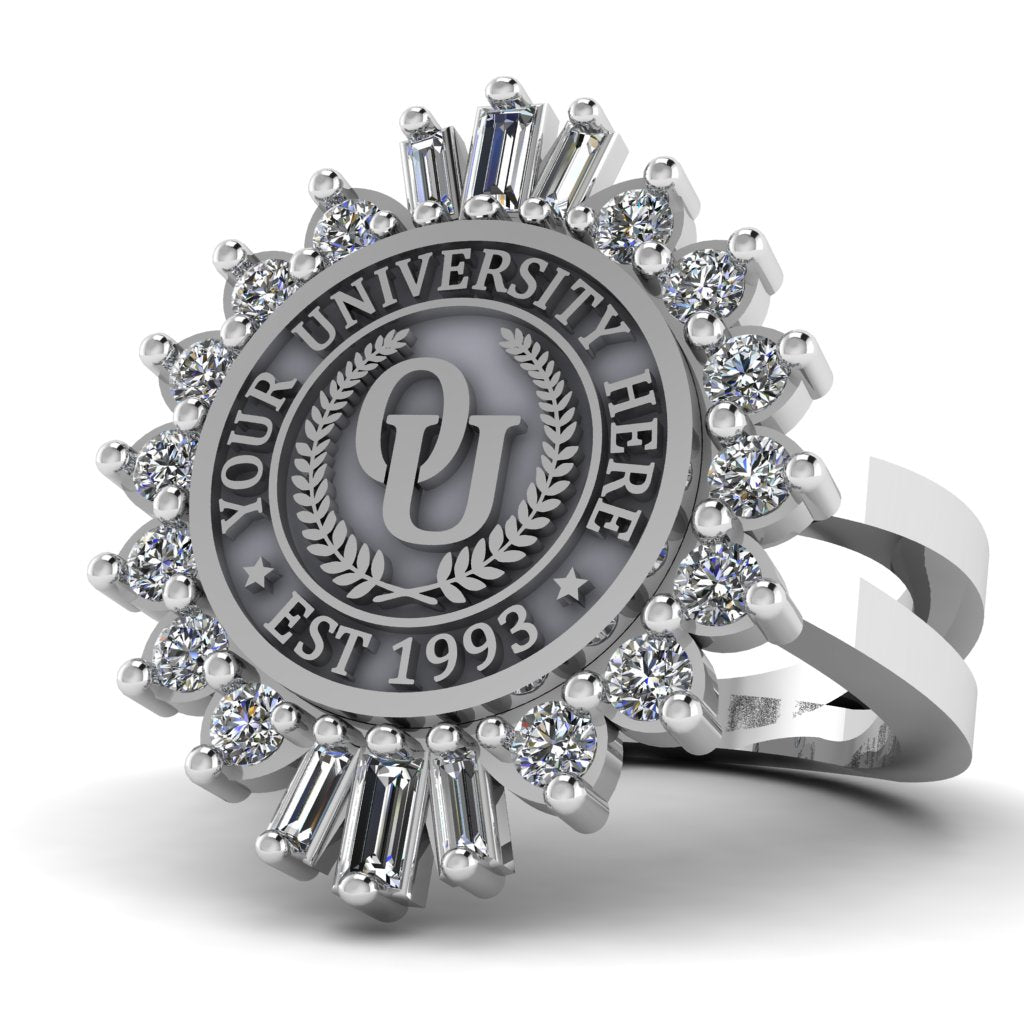 Seren | Knife Edge Band Custom Collage Ring