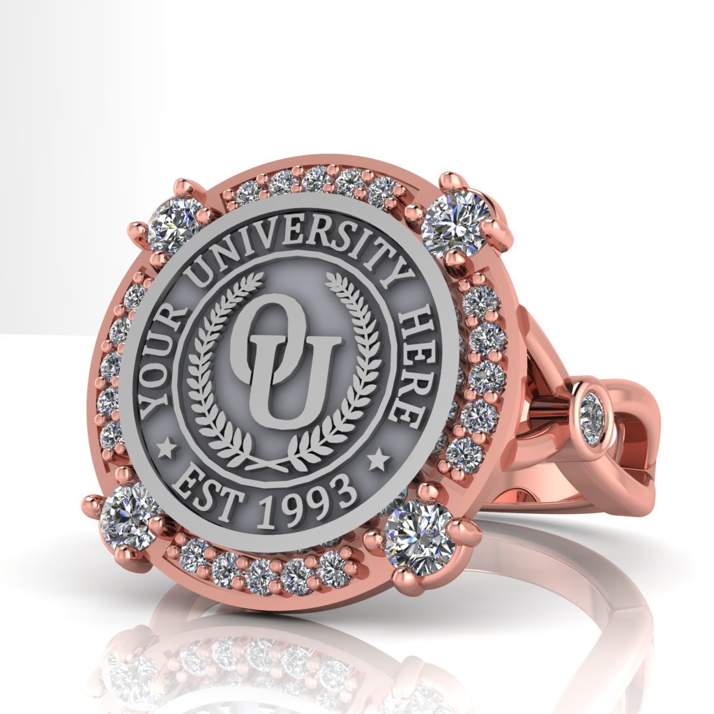 Voir | Infinity Bezel Band Custom College Ring
