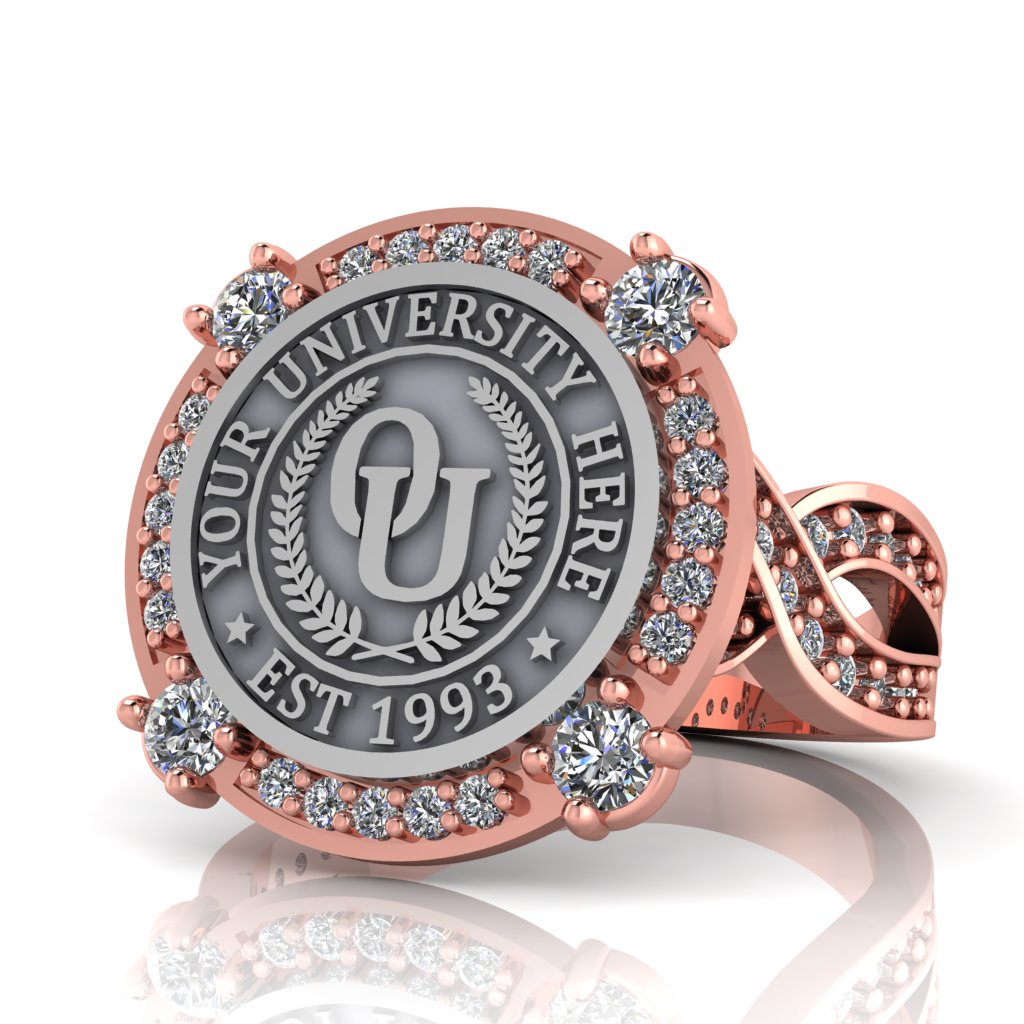 Voir | Infinity Pave Band Custom College Ring