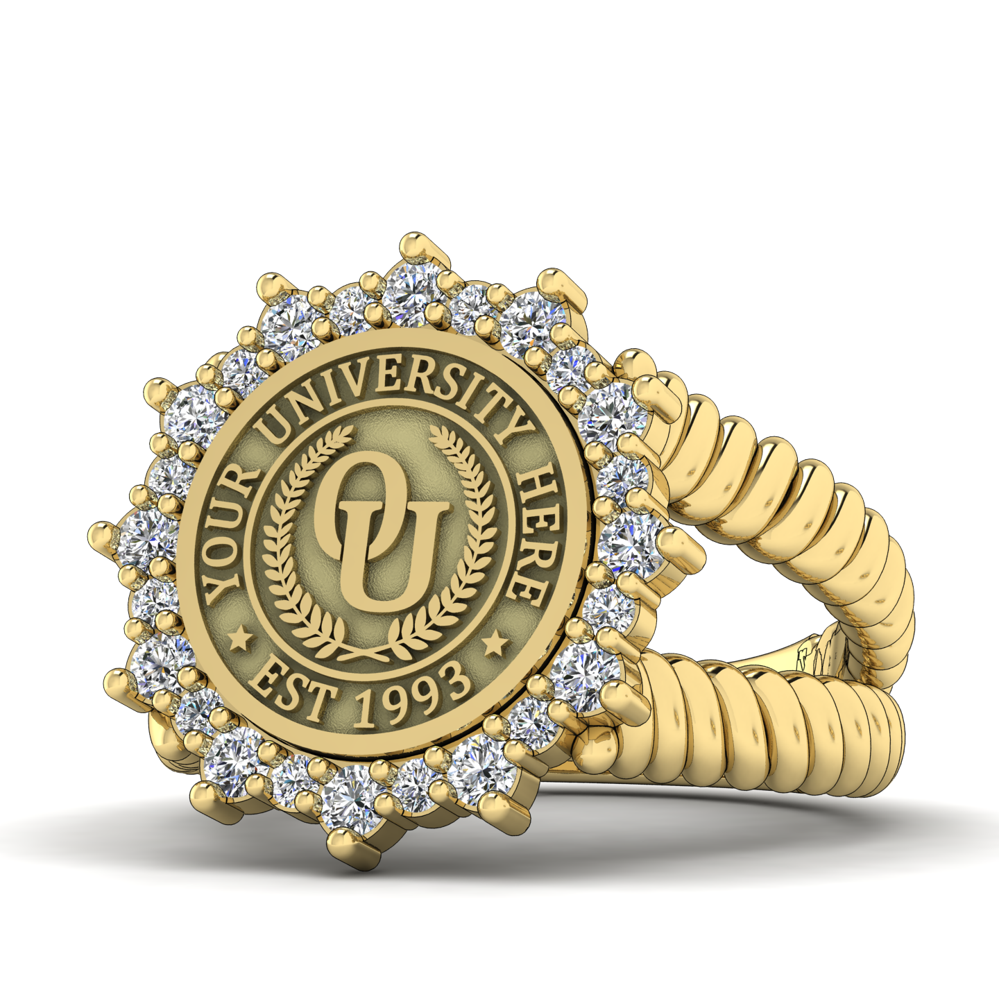Attraente | V-Rope Band Custom College Ring