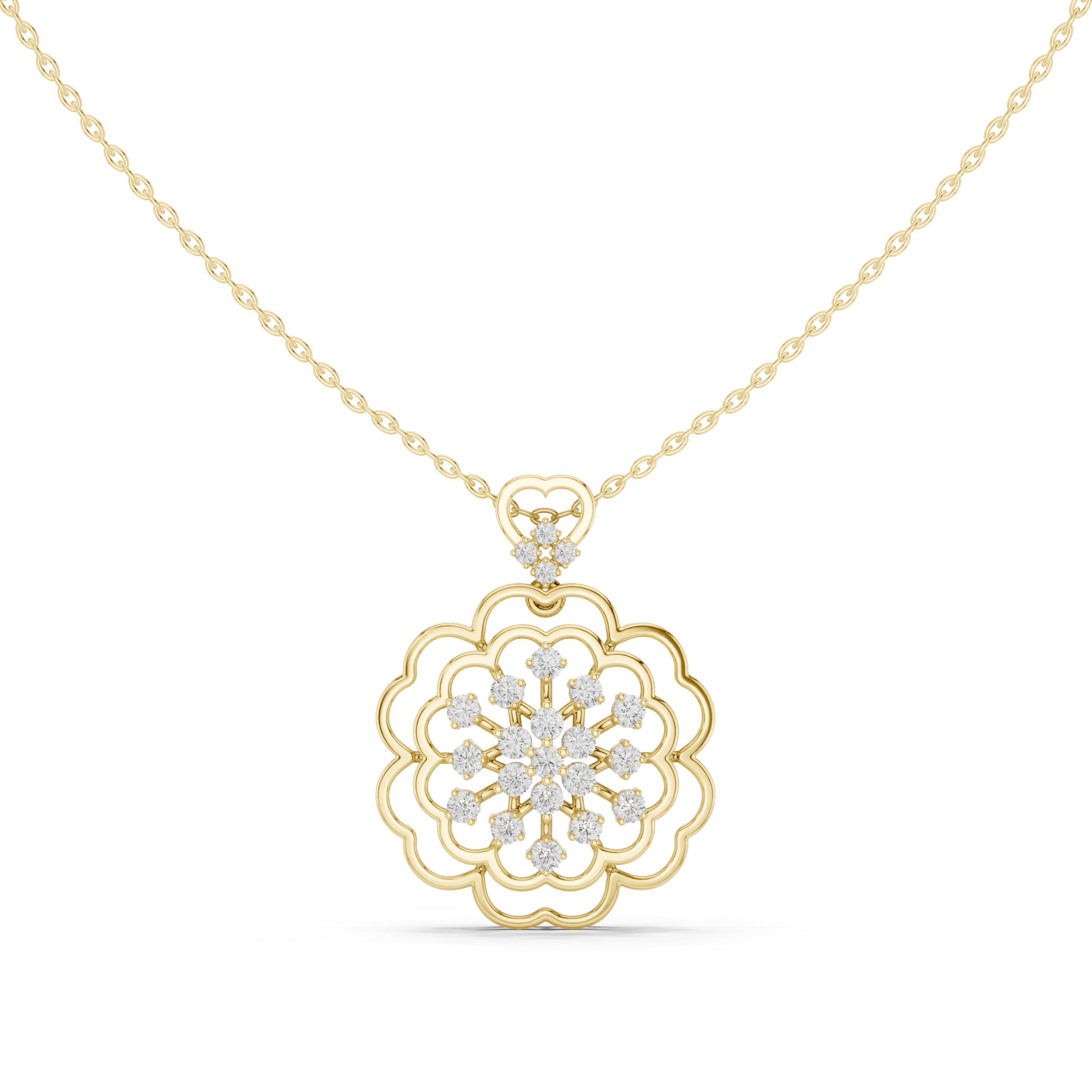 Royal Blossom Diamond Pendant