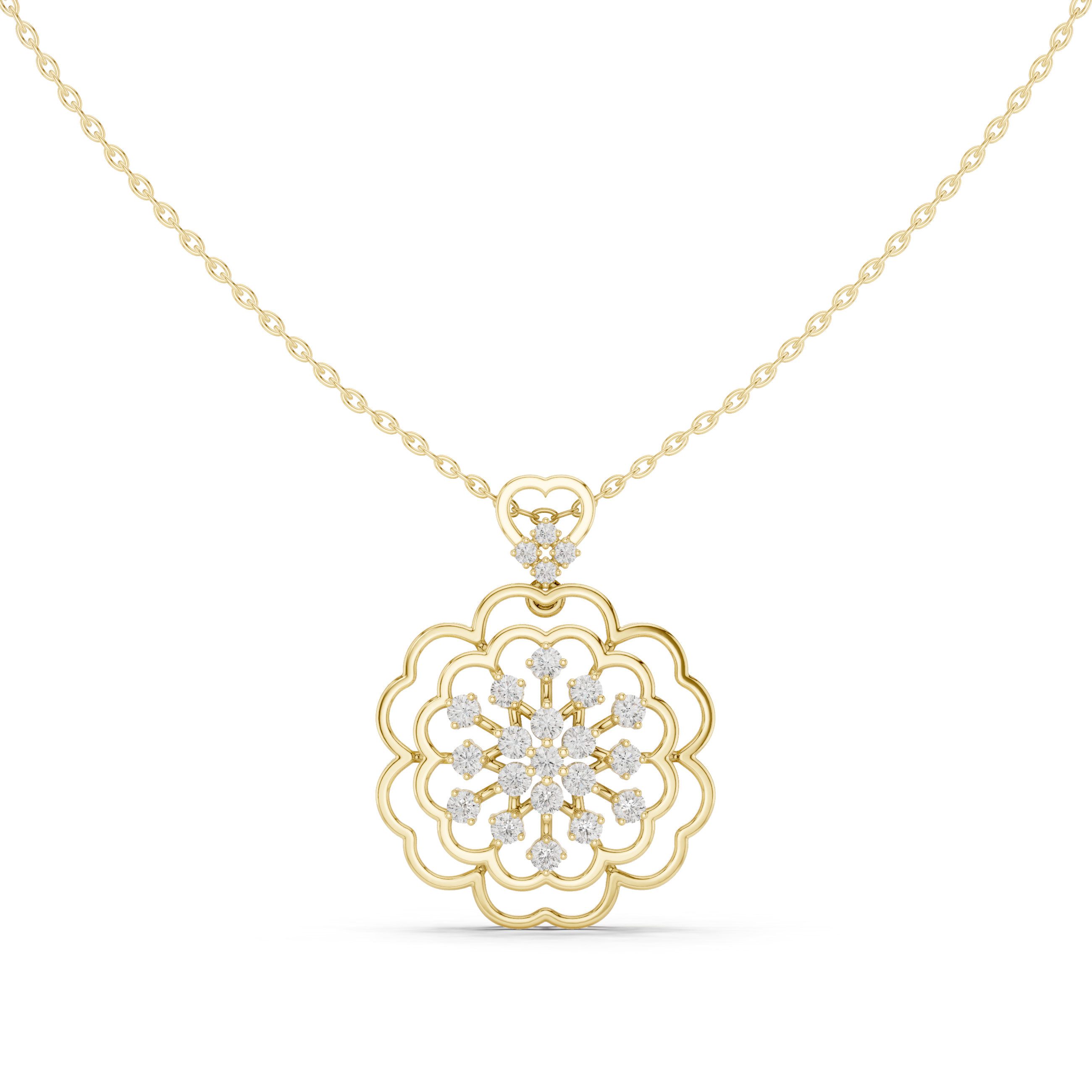Royal Blossom Diamond Pendant