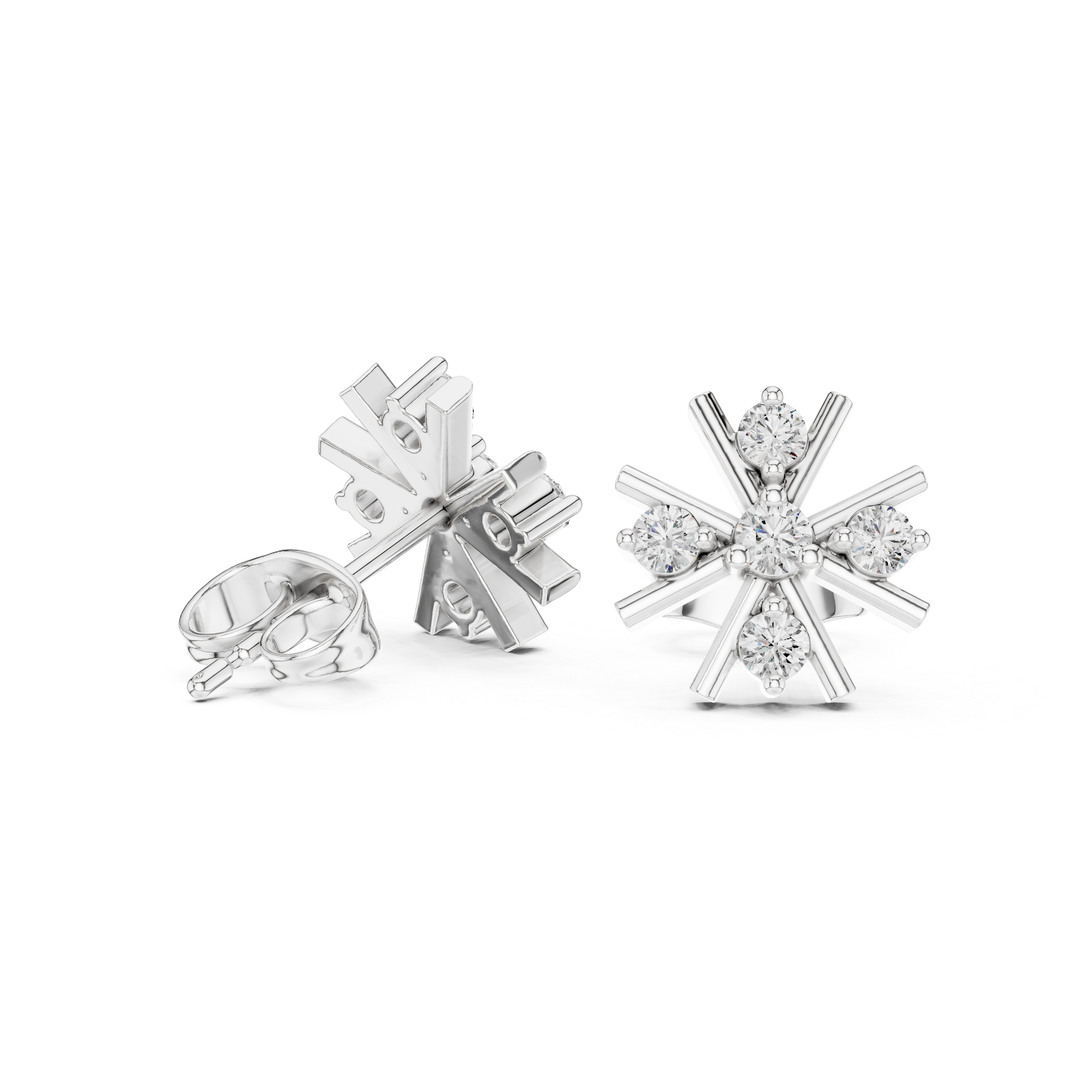 Radiant Star Diamond Earrings