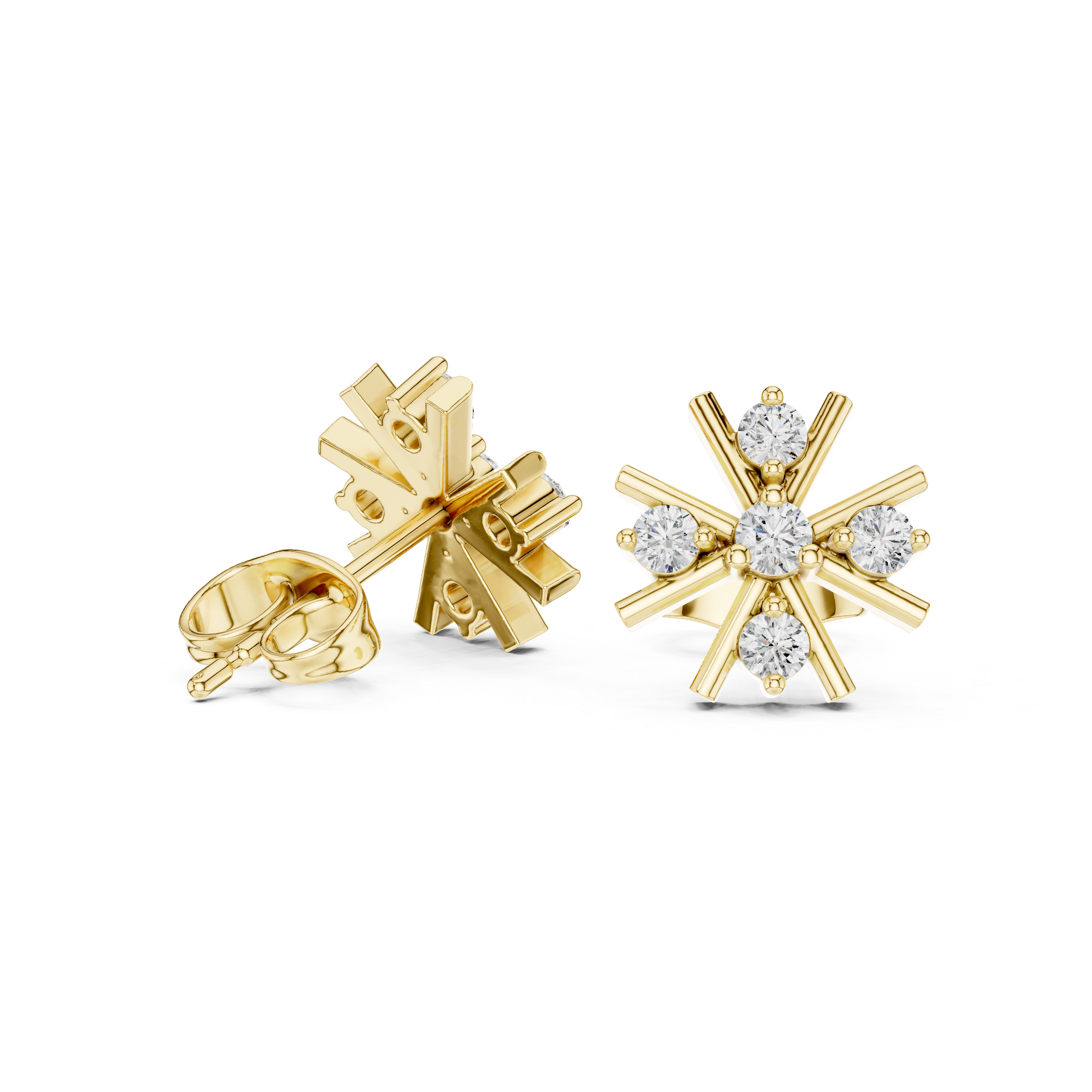 Radiant Star Diamond Earrings