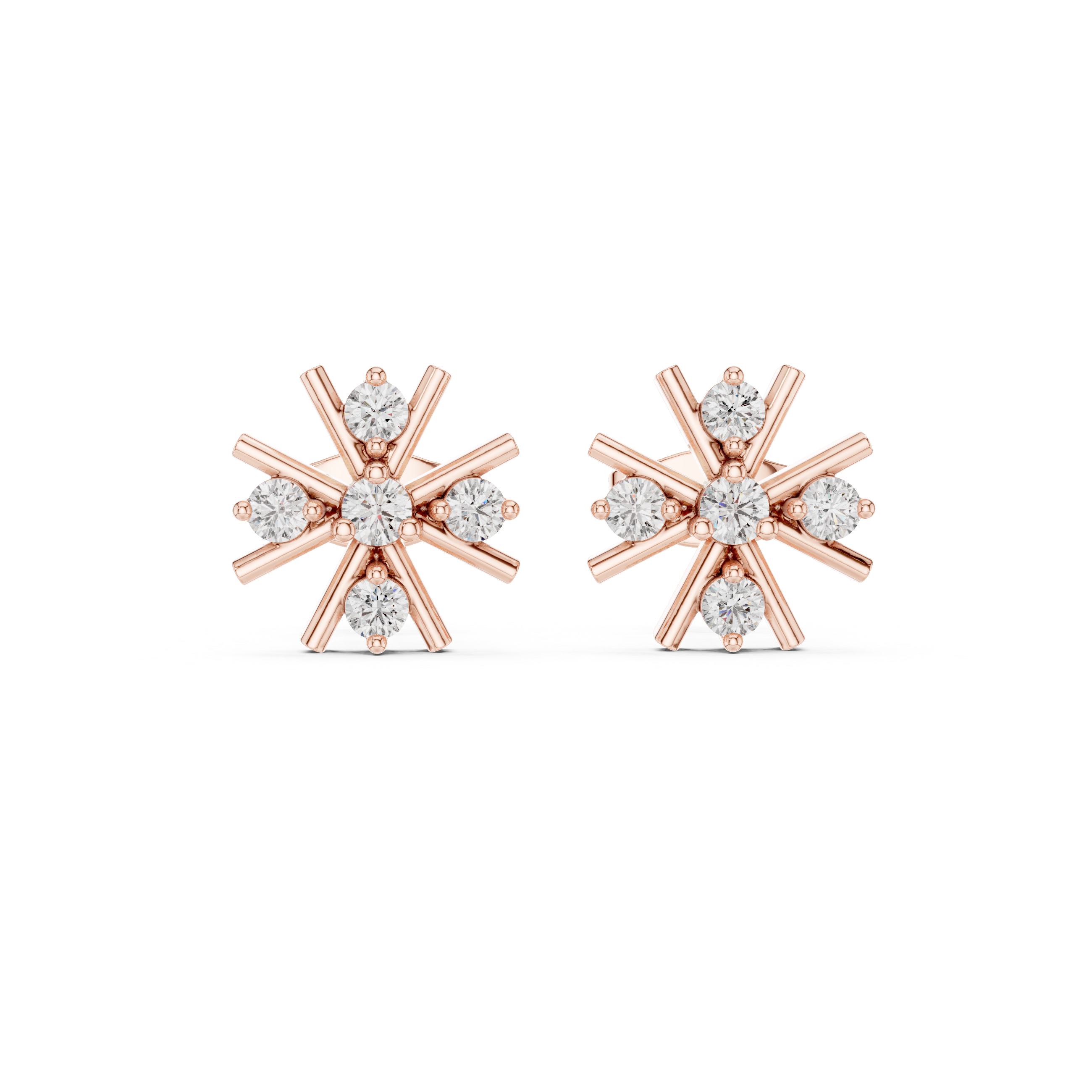 Radiant Star Diamond Earrings