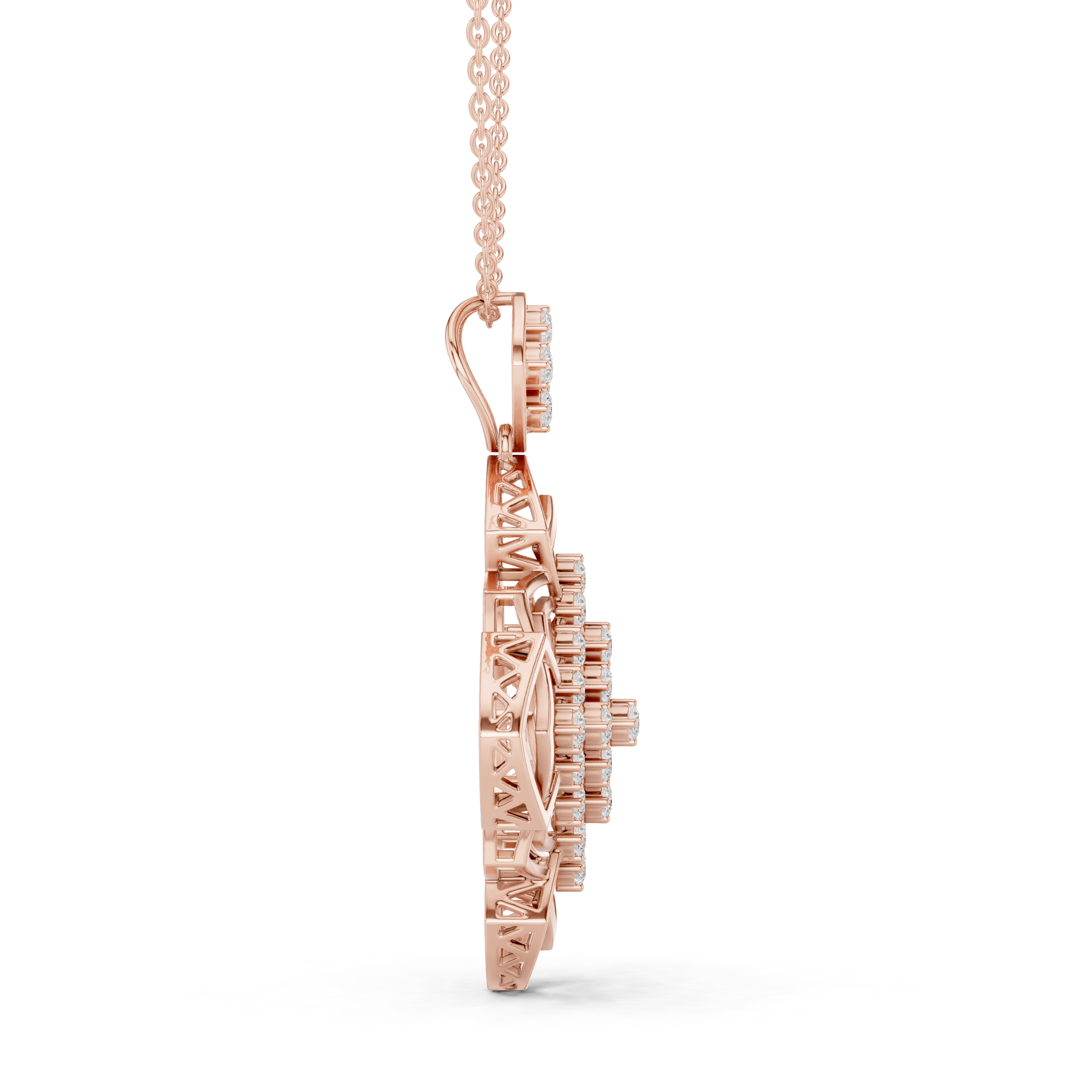 Imperial Diamond Halo Pendant