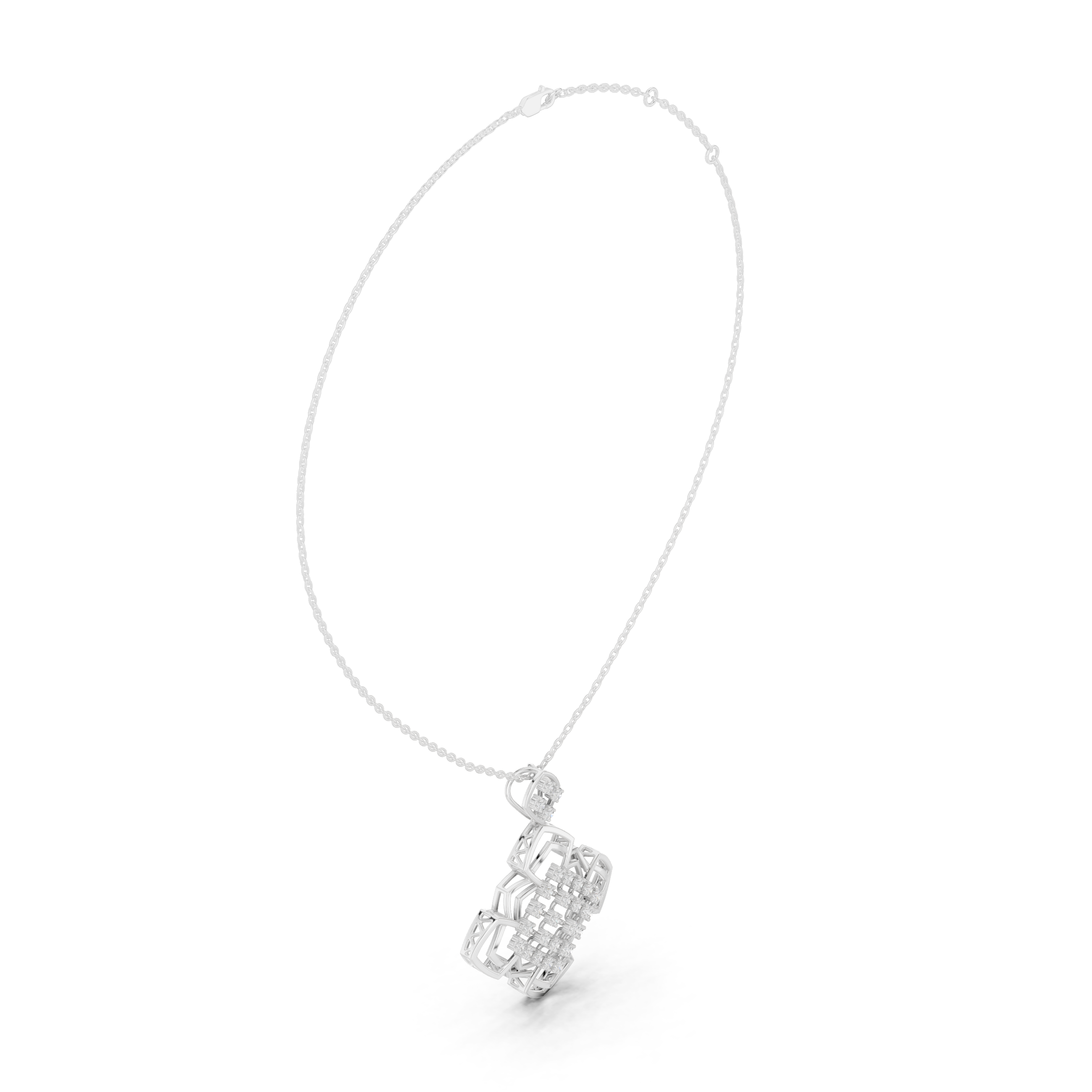 Imperial Diamond Halo Pendant