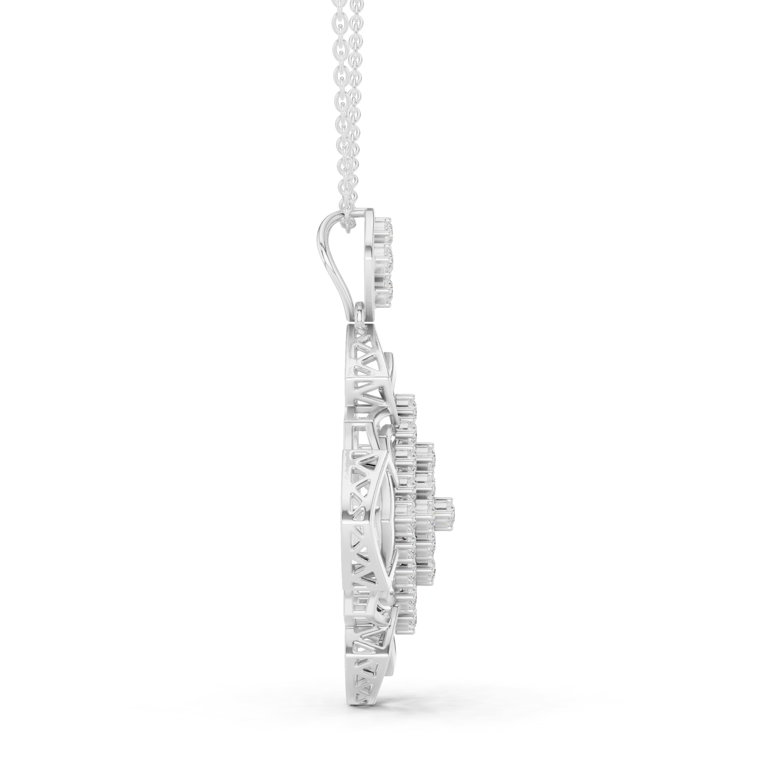 Imperial Diamond Halo Pendant
