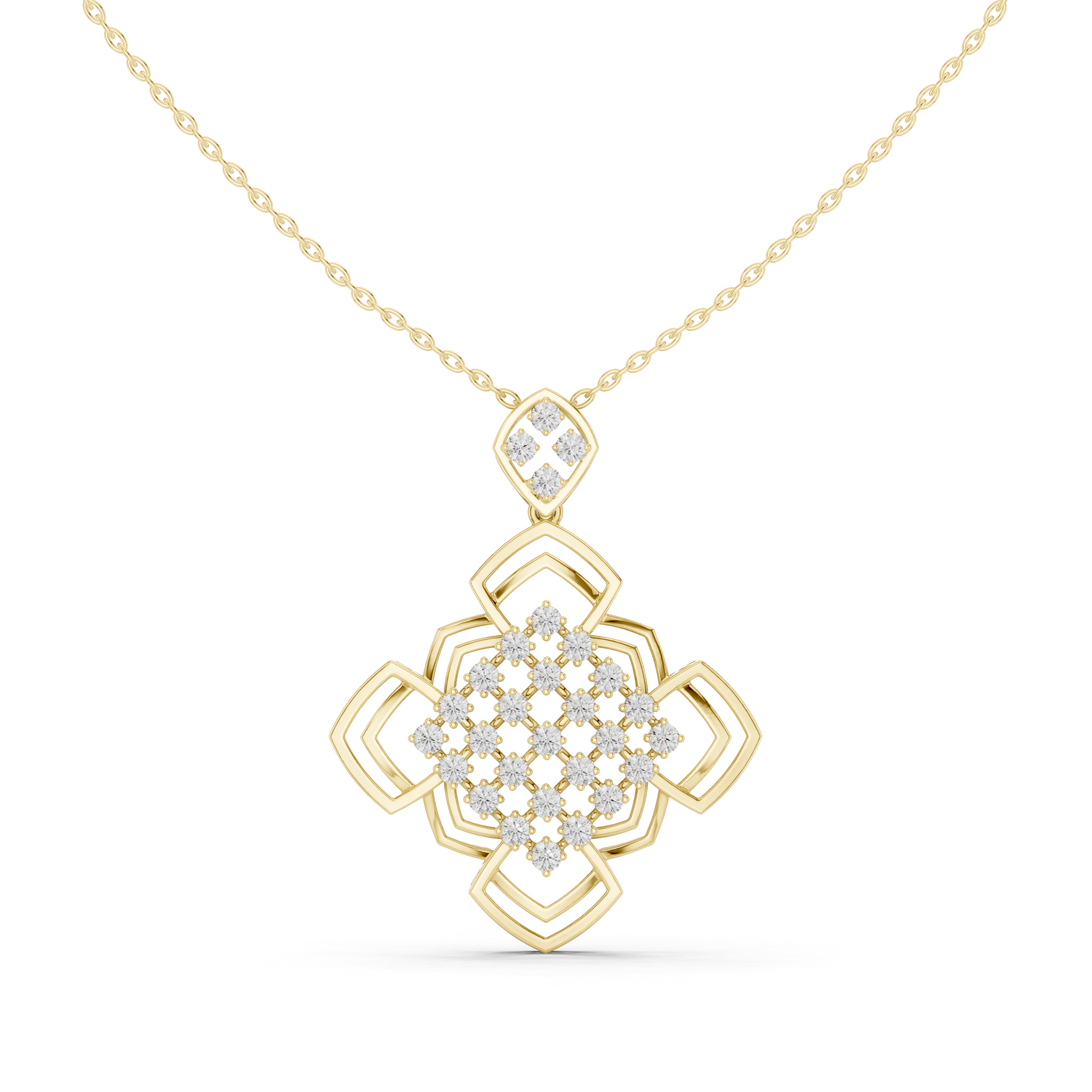Imperial Diamond Halo Pendant