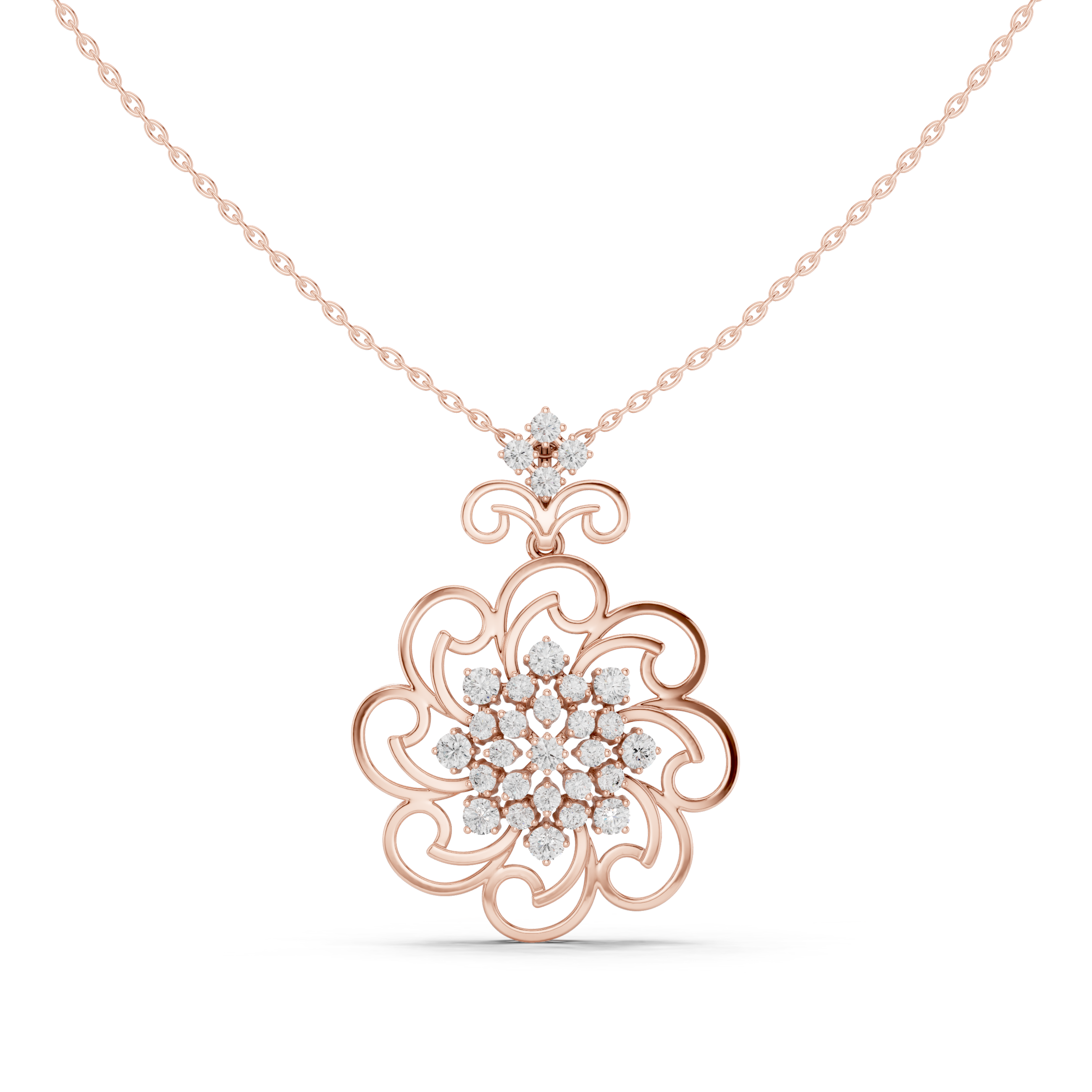 Royal Blossom Diamond Pendant