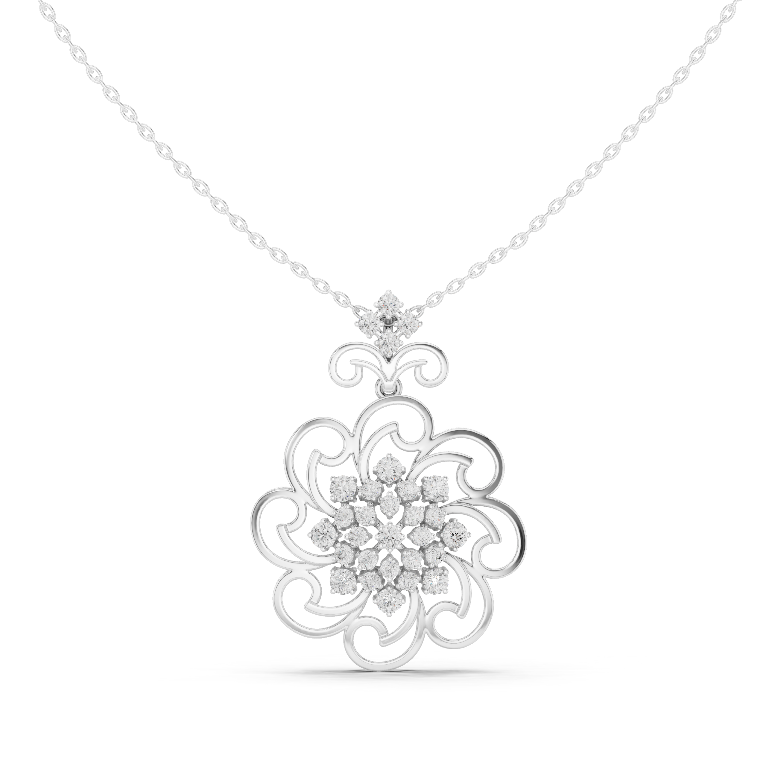 Royal Blossom Diamond Pendant