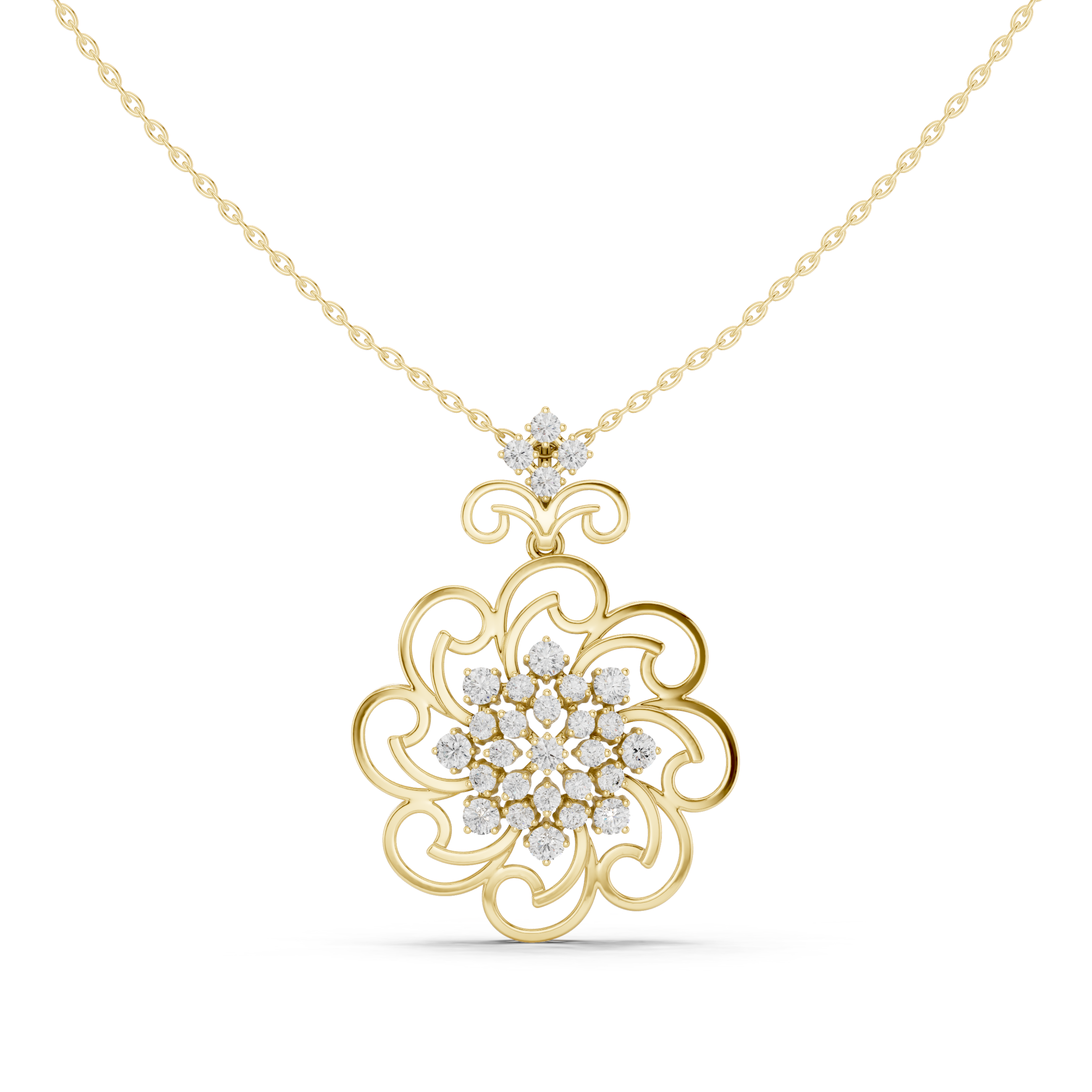 Royal Blossom Diamond Pendant