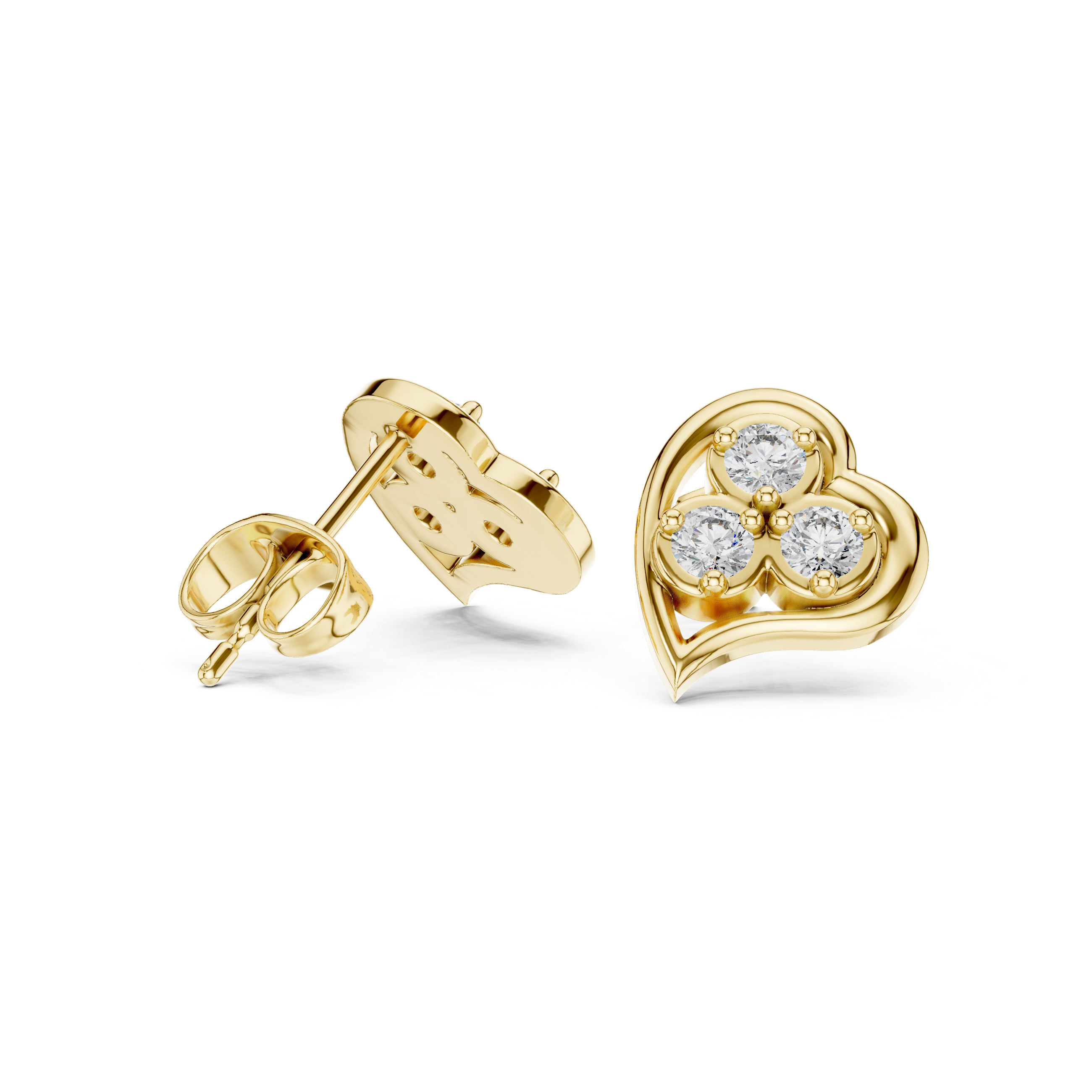 Luxury Heart Diamond Earrings