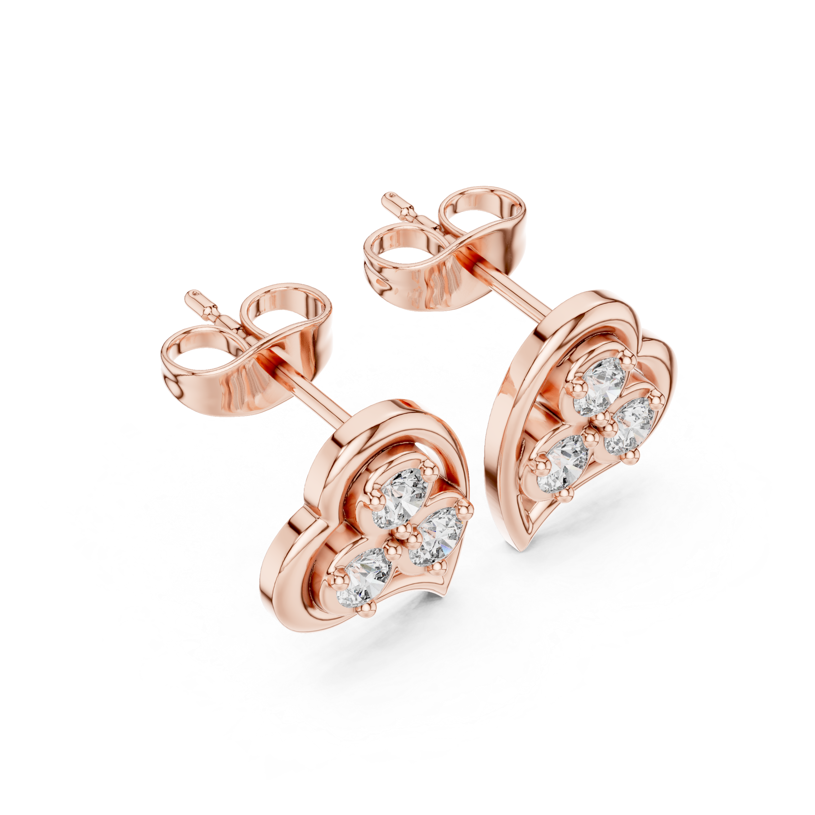 Luxury Heart Diamond Earrings