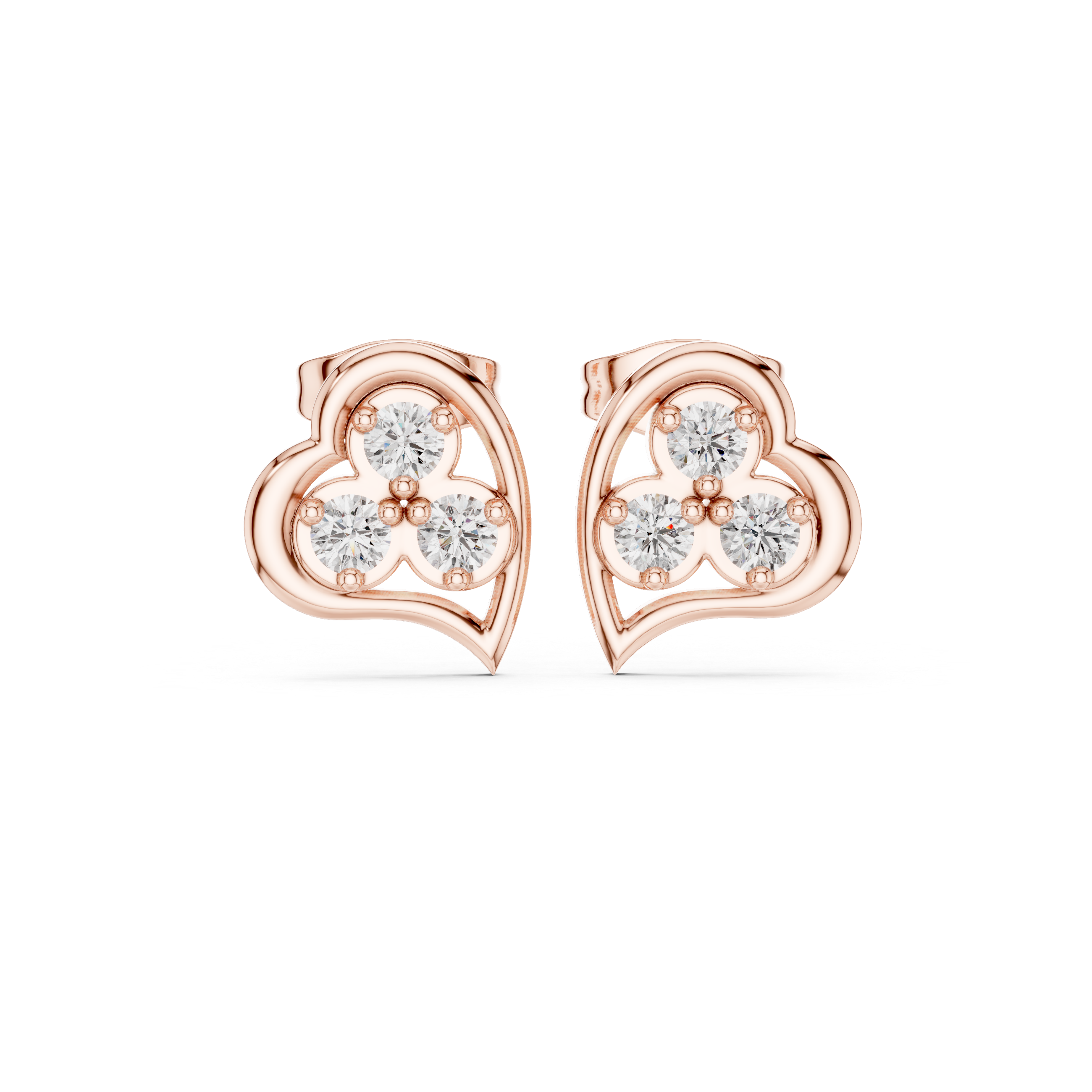 Luxury Heart Diamond Earrings