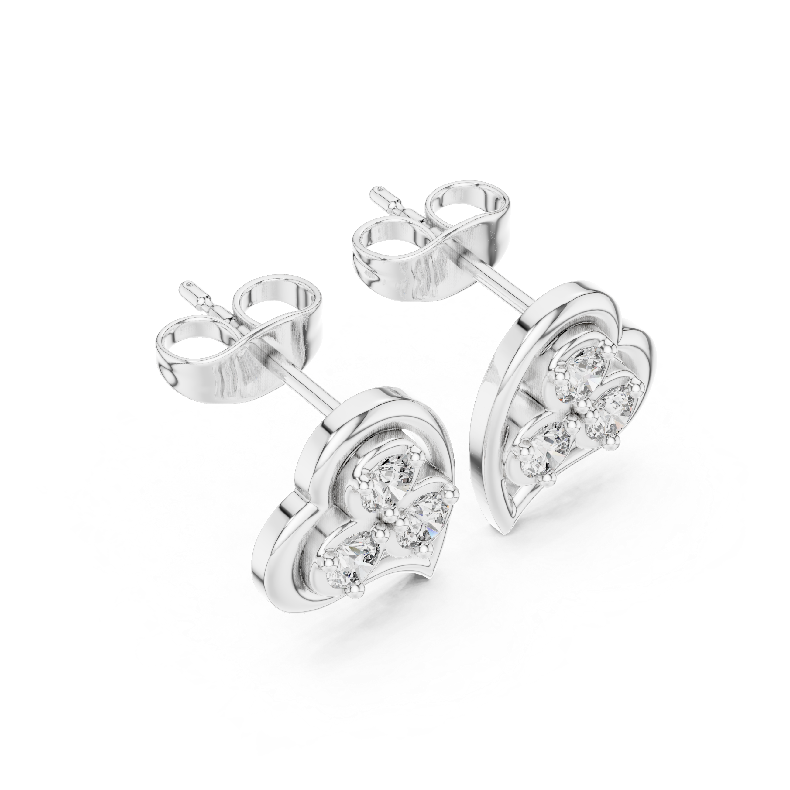 Luxury Heart Diamond Earrings