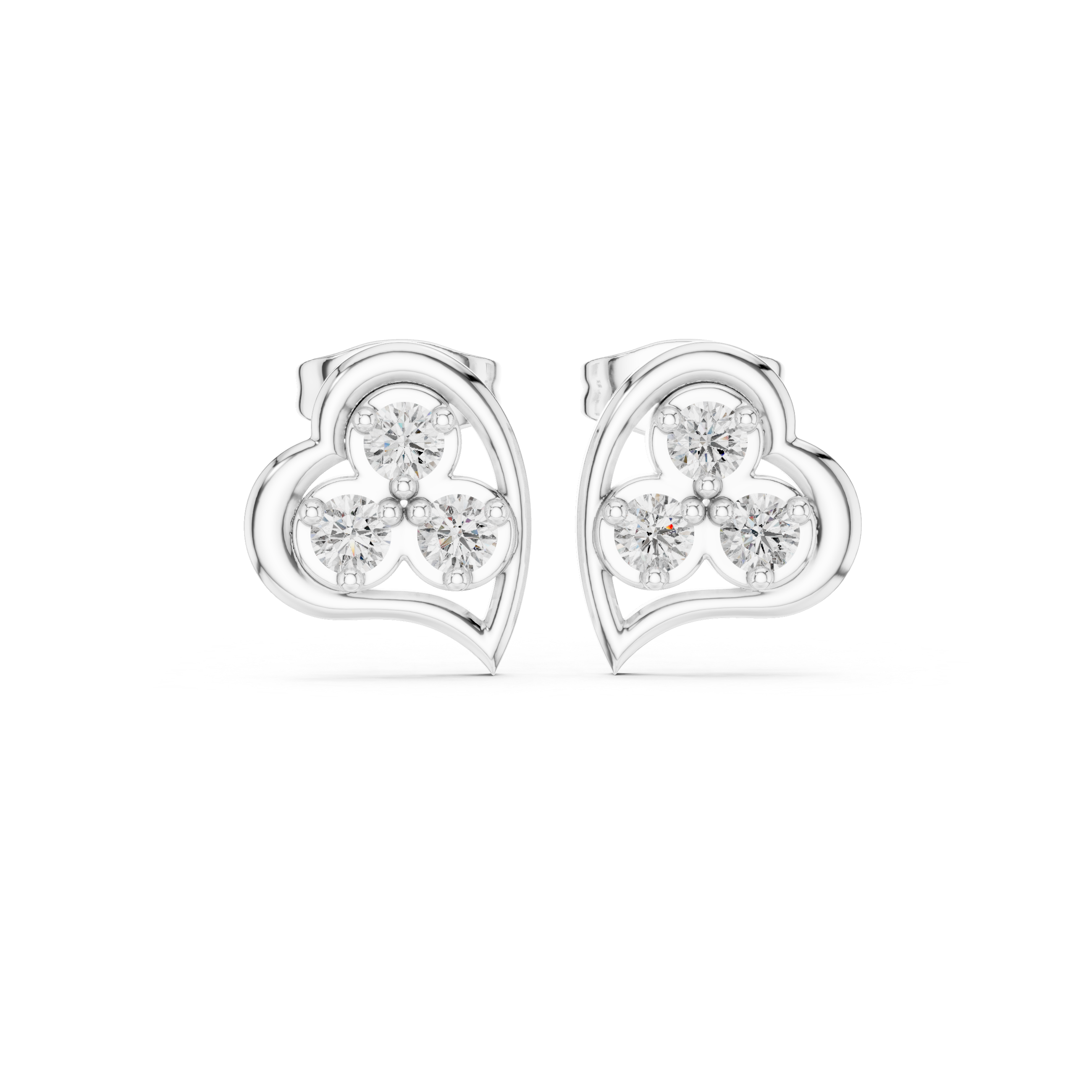 Luxury Heart Diamond Earrings
