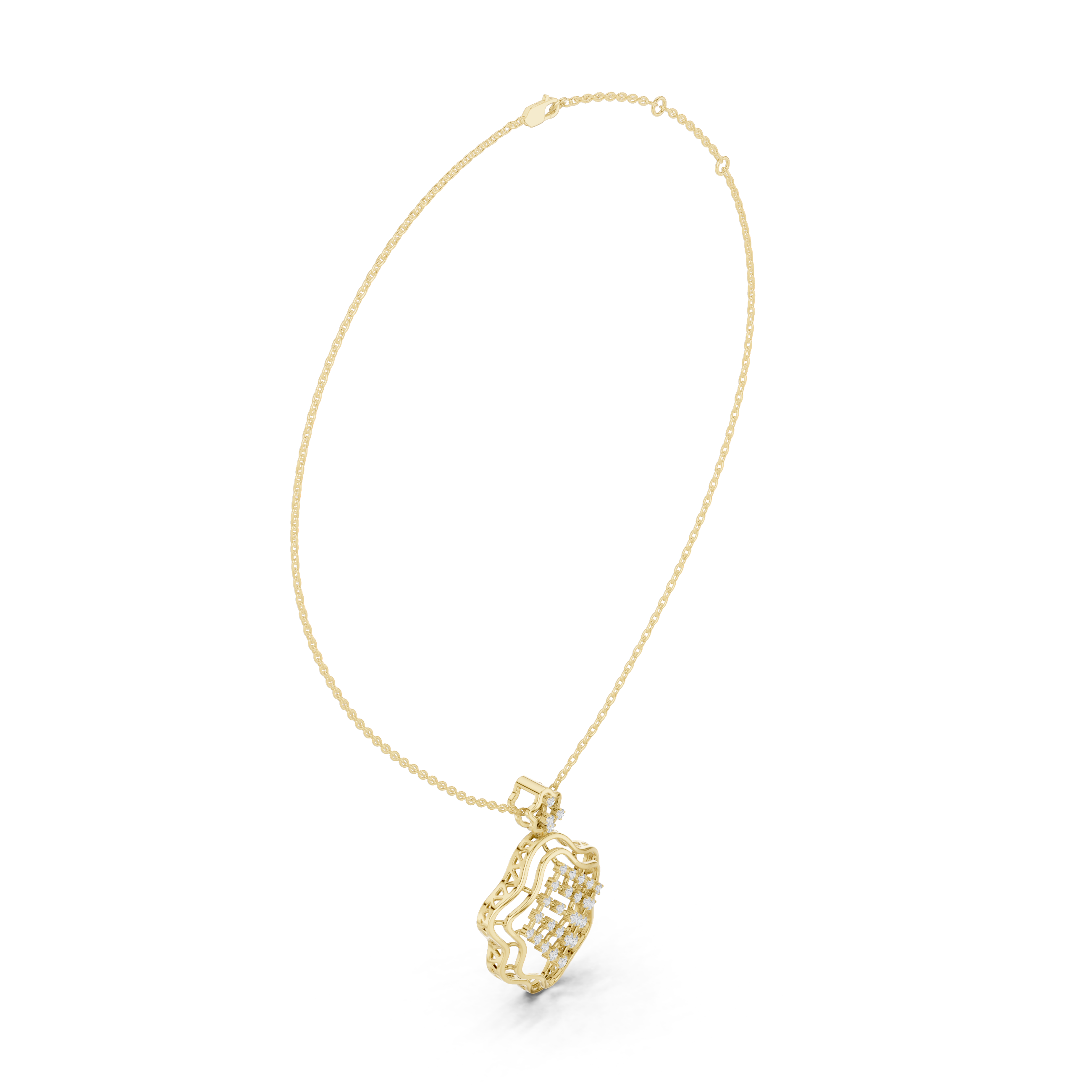 Luxury Diamond Lattice Pendant