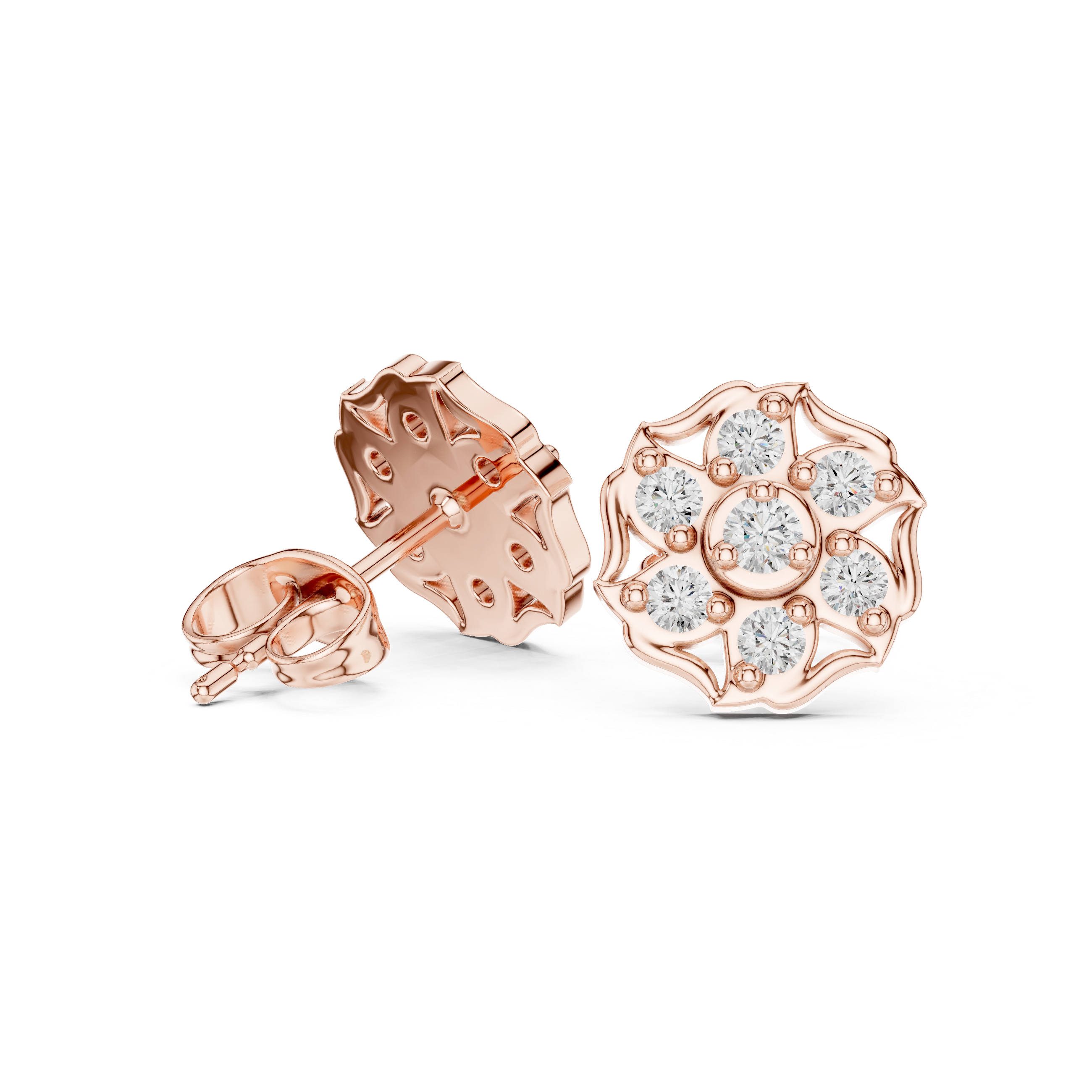 Luxury Cluster Diamond Earrings