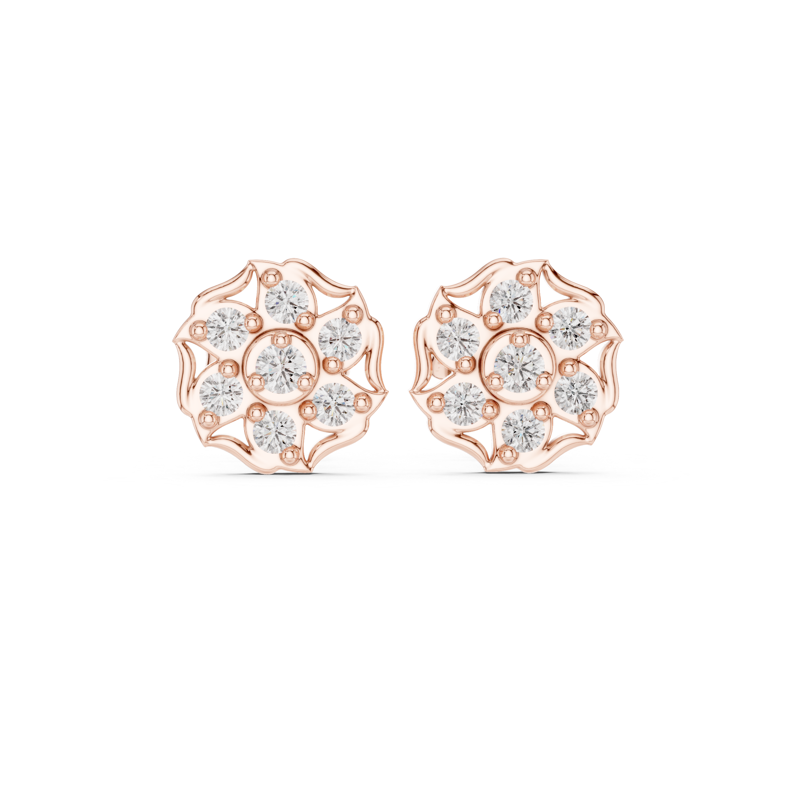 Luxury Cluster Diamond Earrings