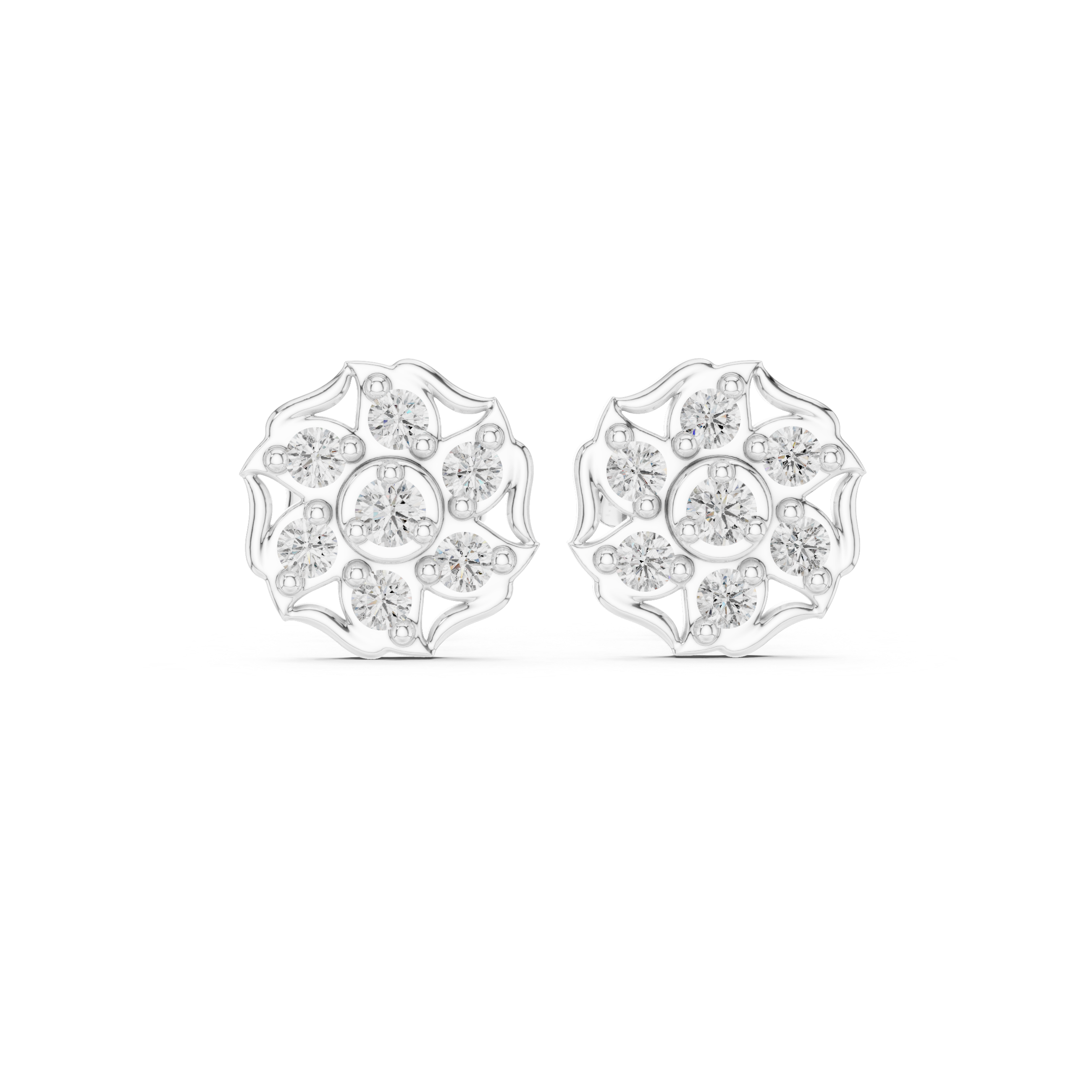 Luxury Cluster Diamond Earrings