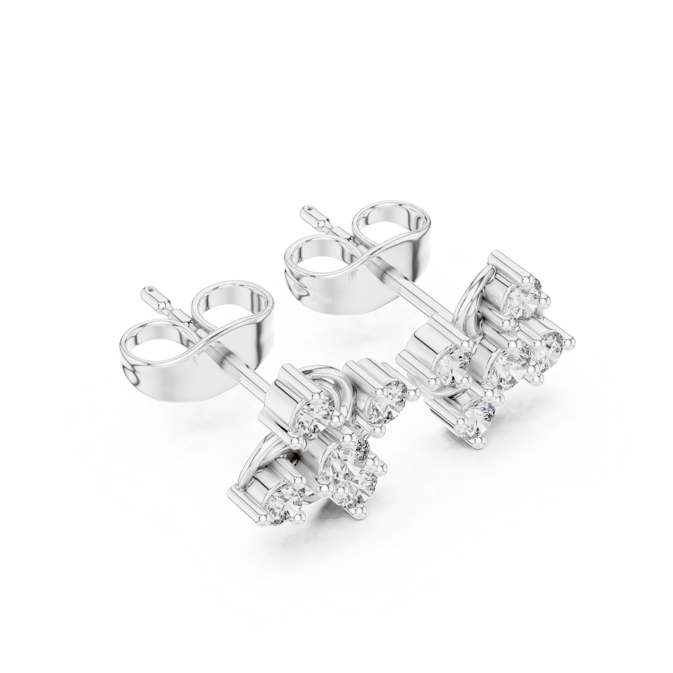 Luxury Swirl Diamond Earrings