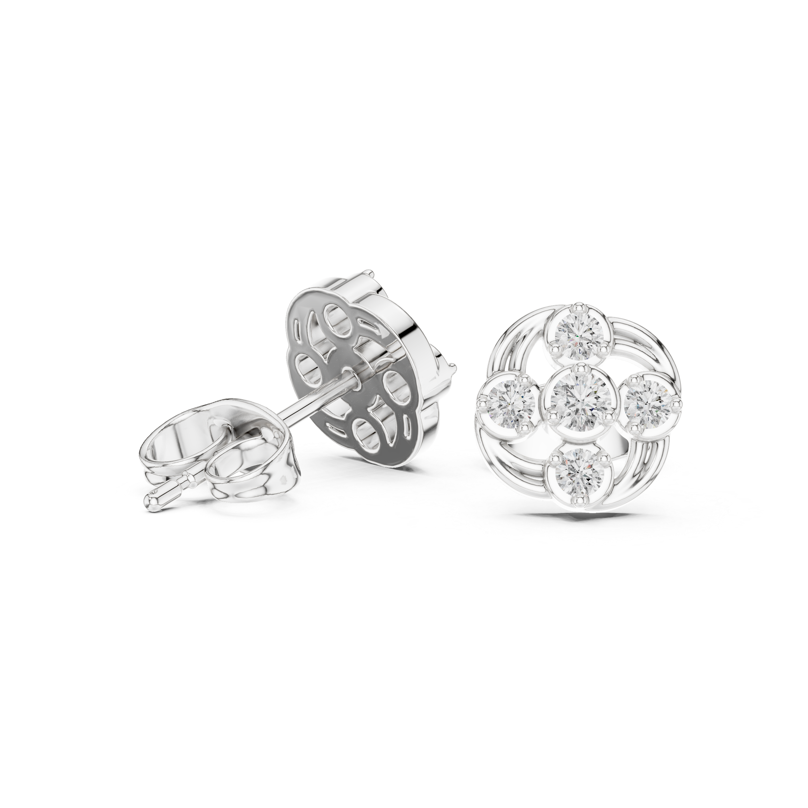 Luxury Circle Diamond Earrings