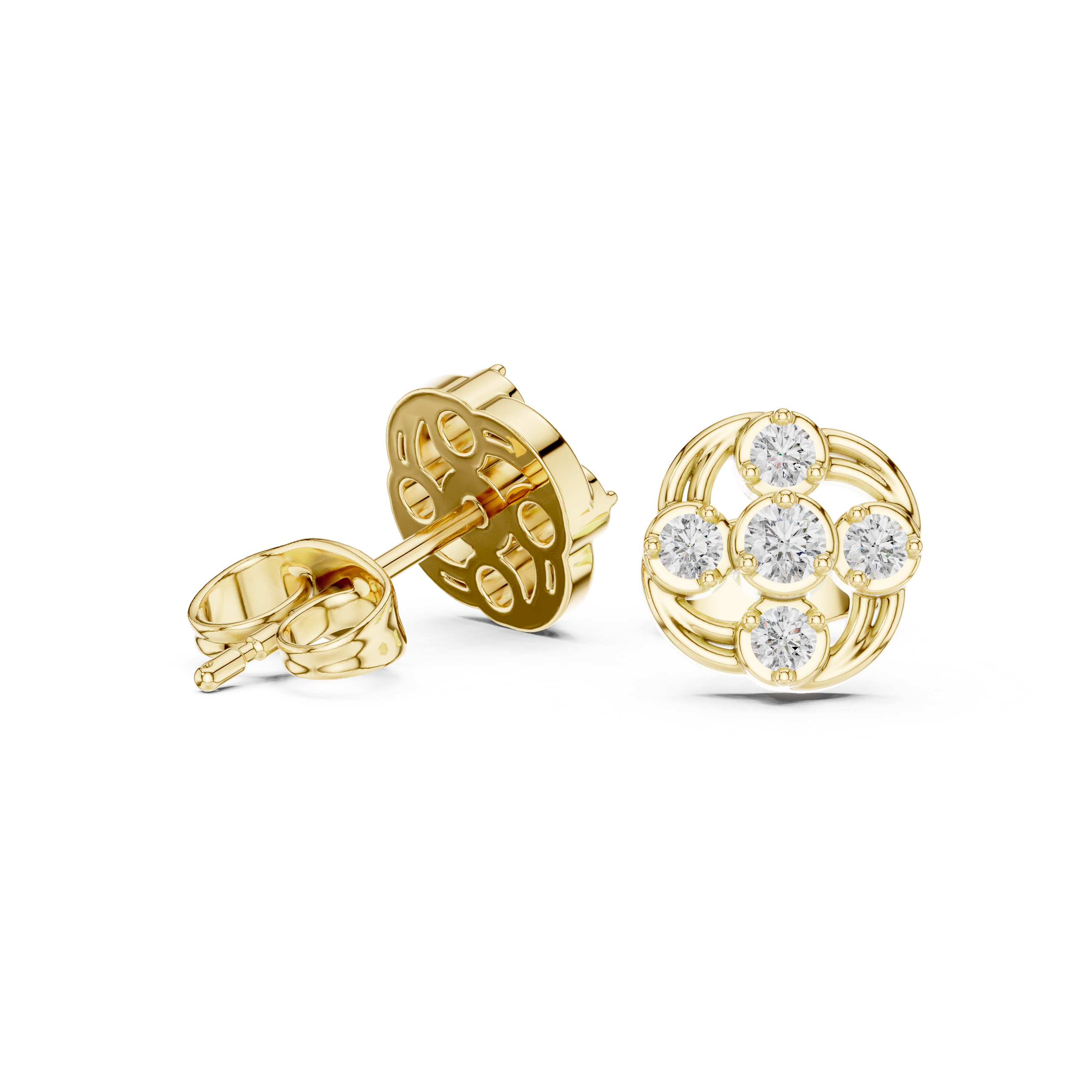 Luxury Circle Diamond Earrings
