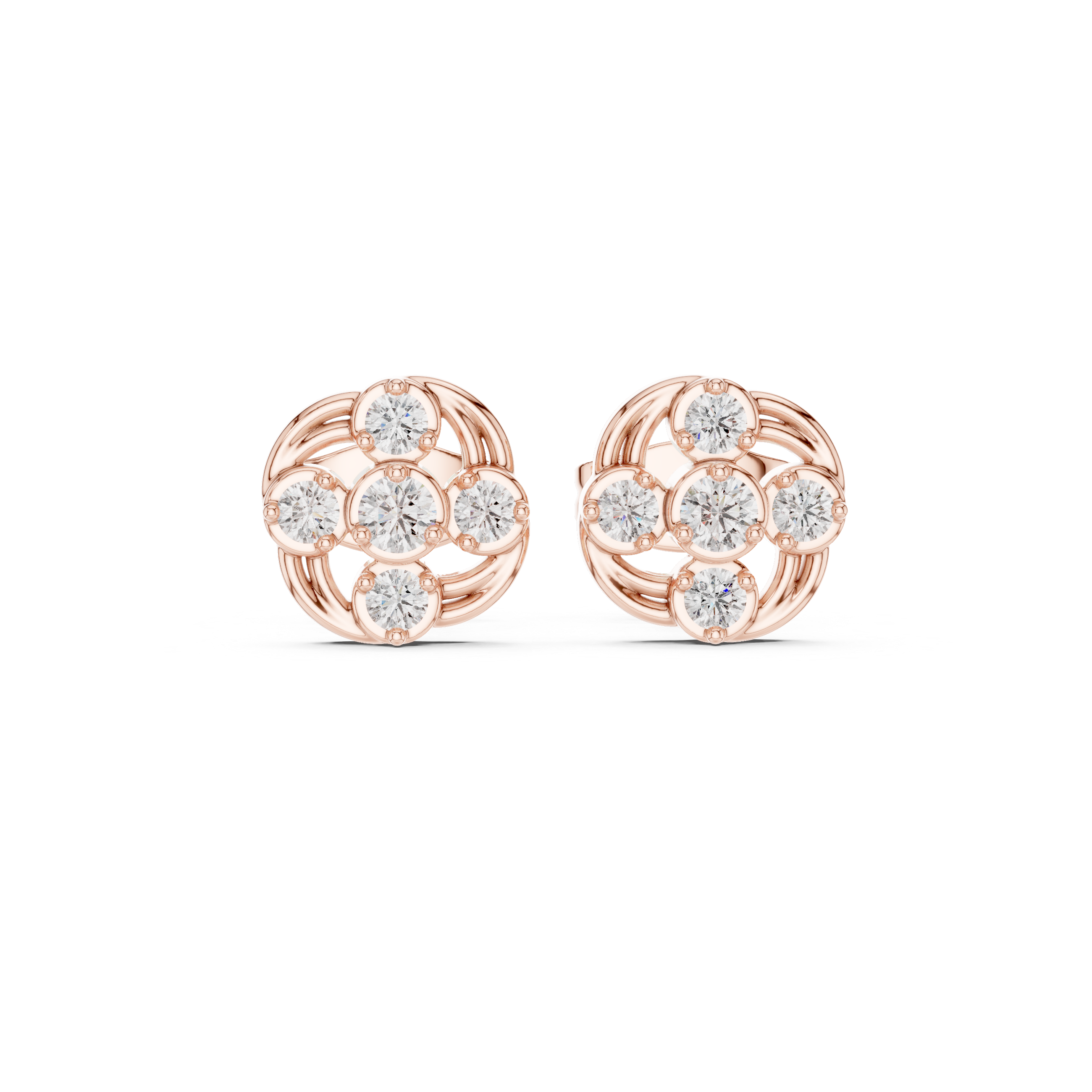 Luxury Circle Diamond Earrings