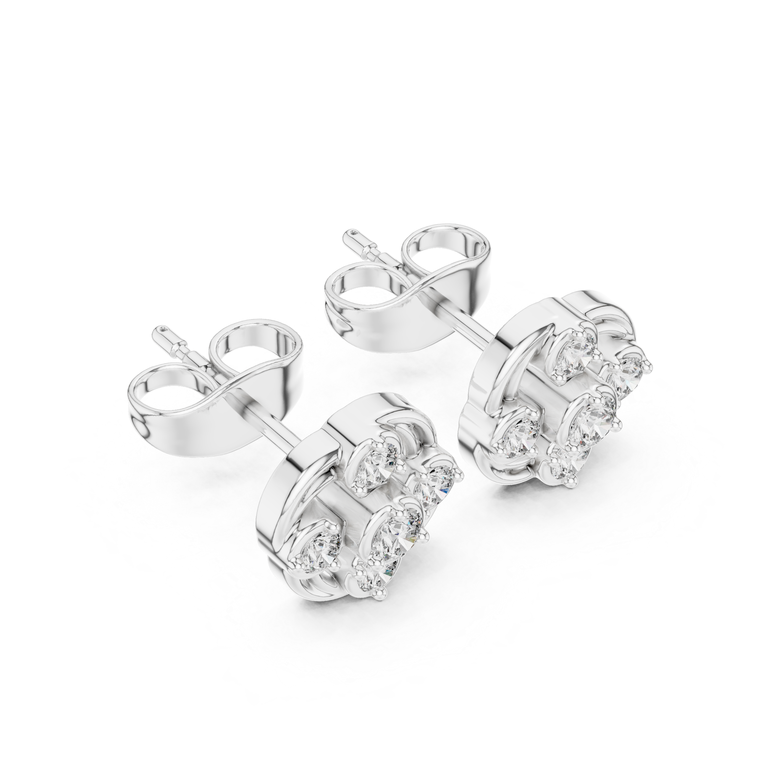 Luxury Circle Diamond Earrings