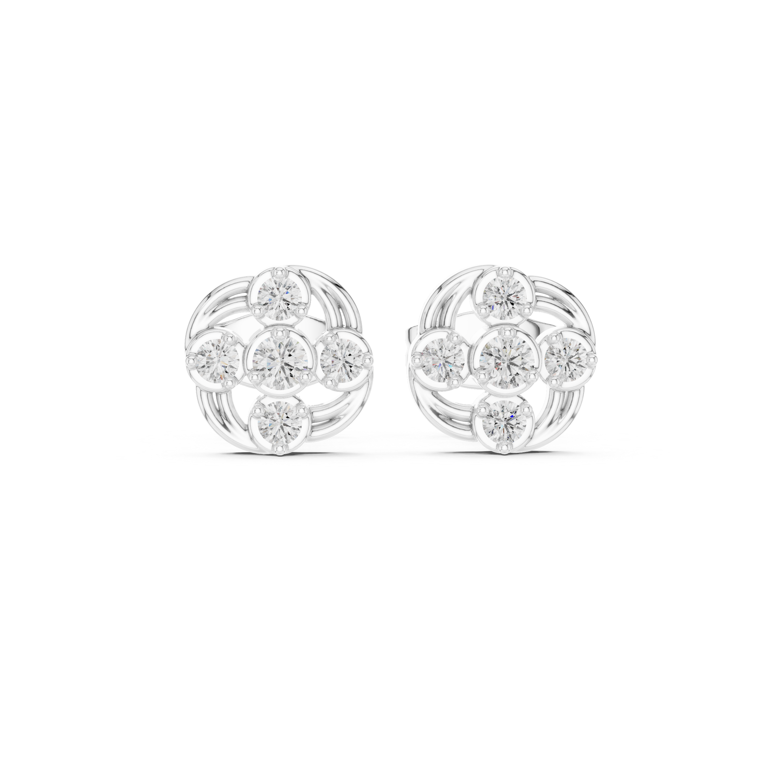 Luxury Circle Diamond Earrings
