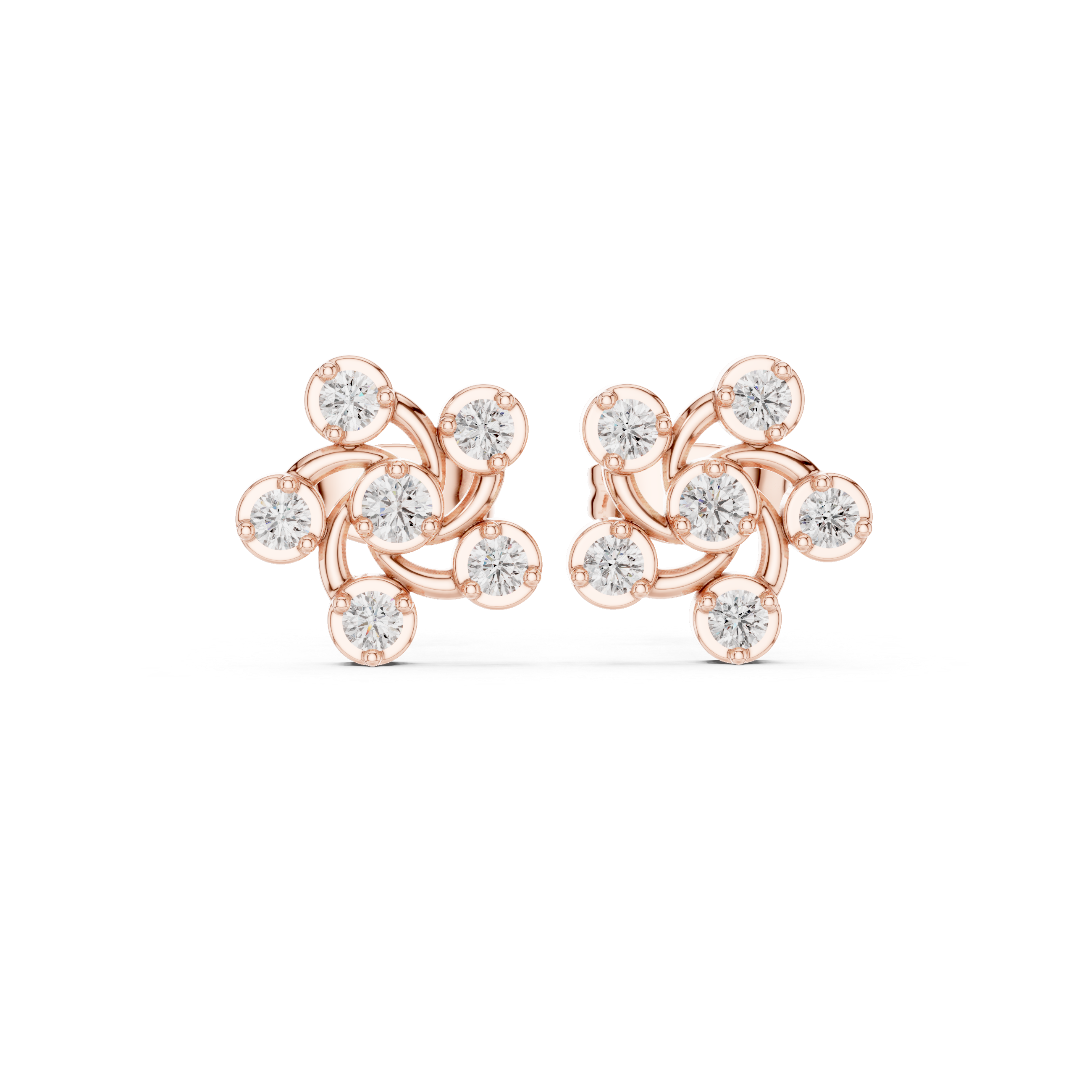 Luxury Spiral Diamond Earrings