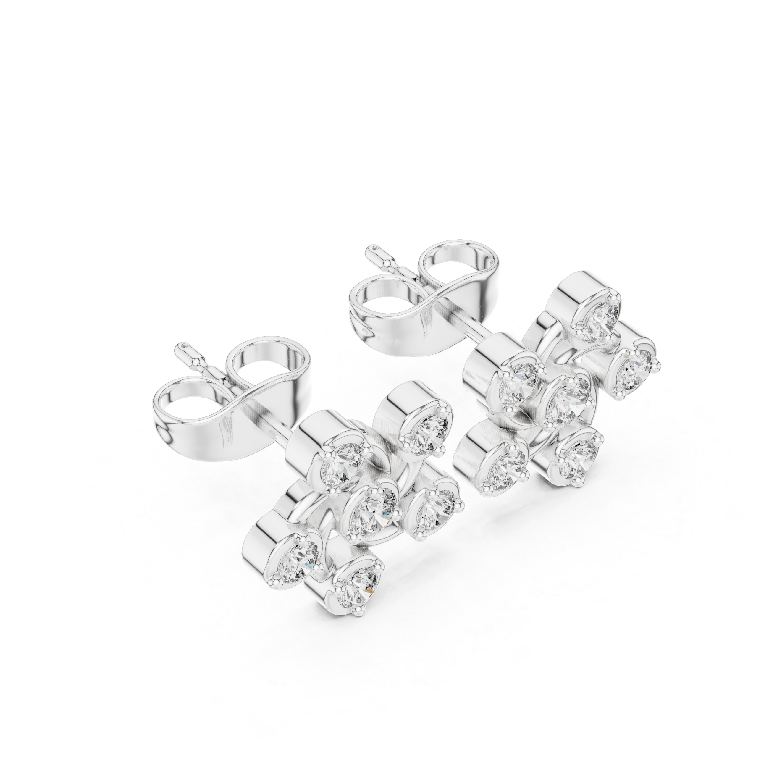 Luxury Spiral Diamond Earrings