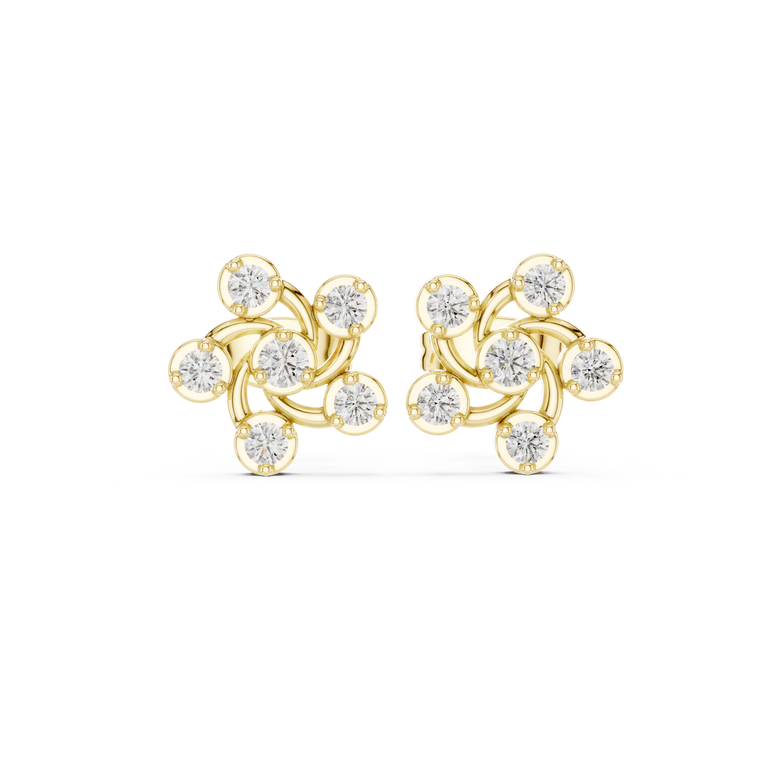 Luxury Spiral Diamond Earrings
